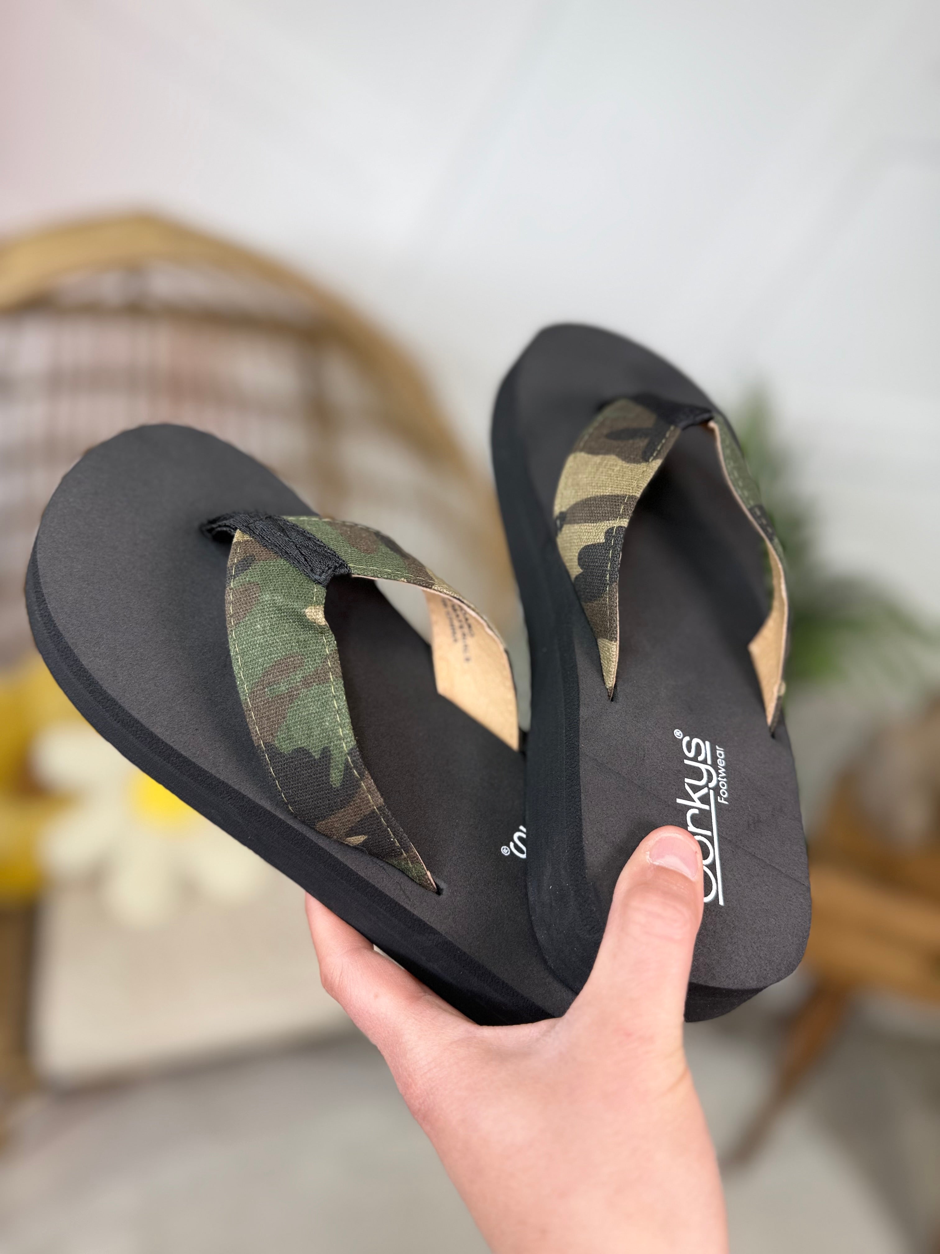 Overboard Sandals - Camo-350 Shoes-Corkys-Heathered Boho Boutique, Women's Fashion and Accessories in Palmetto, FL