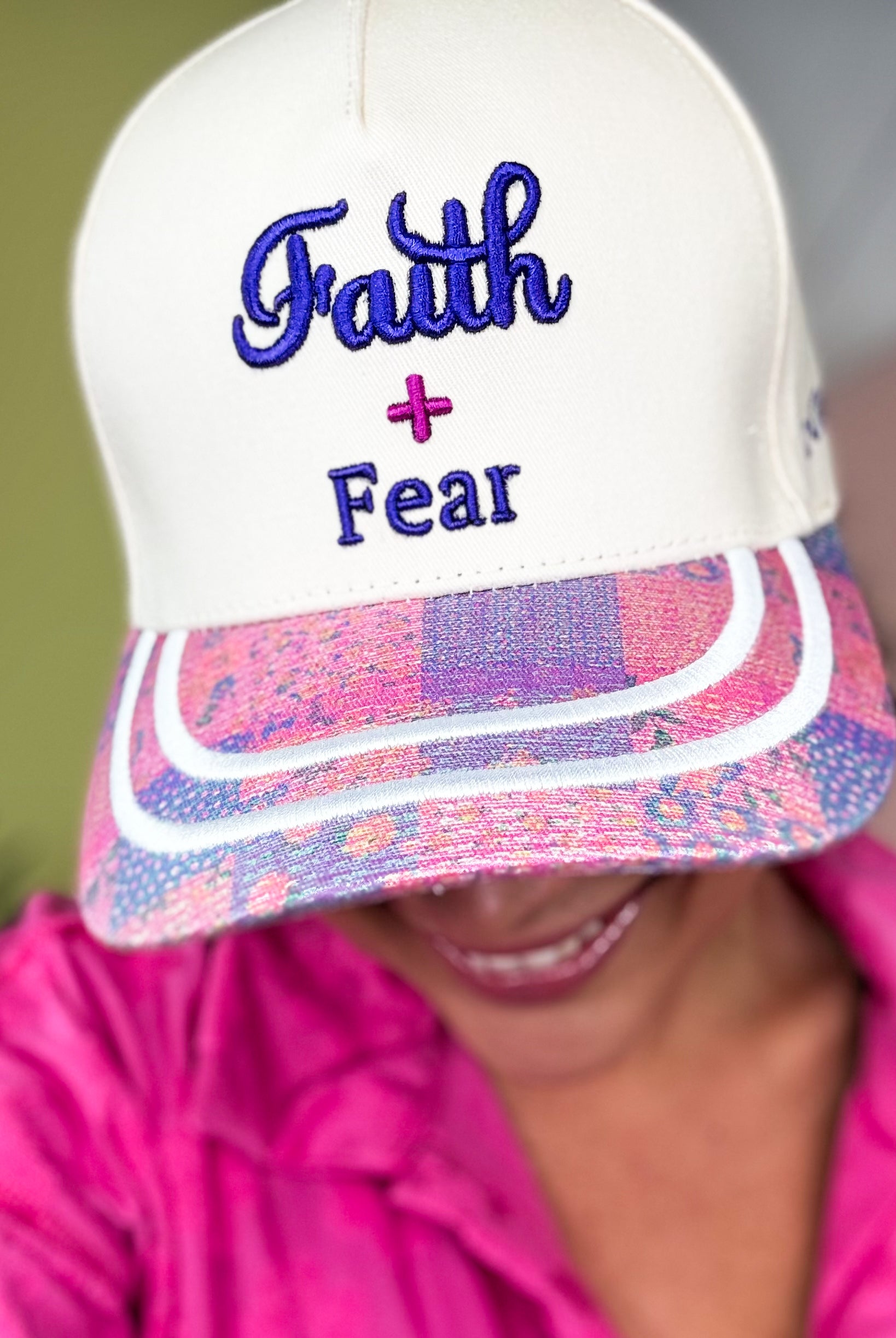 Heathered Boho Faith Over Fear Hat-330 Headwear-Heathered Boho-Heathered Boho Boutique, Women's Fashion and Accessories in Palmetto, FL