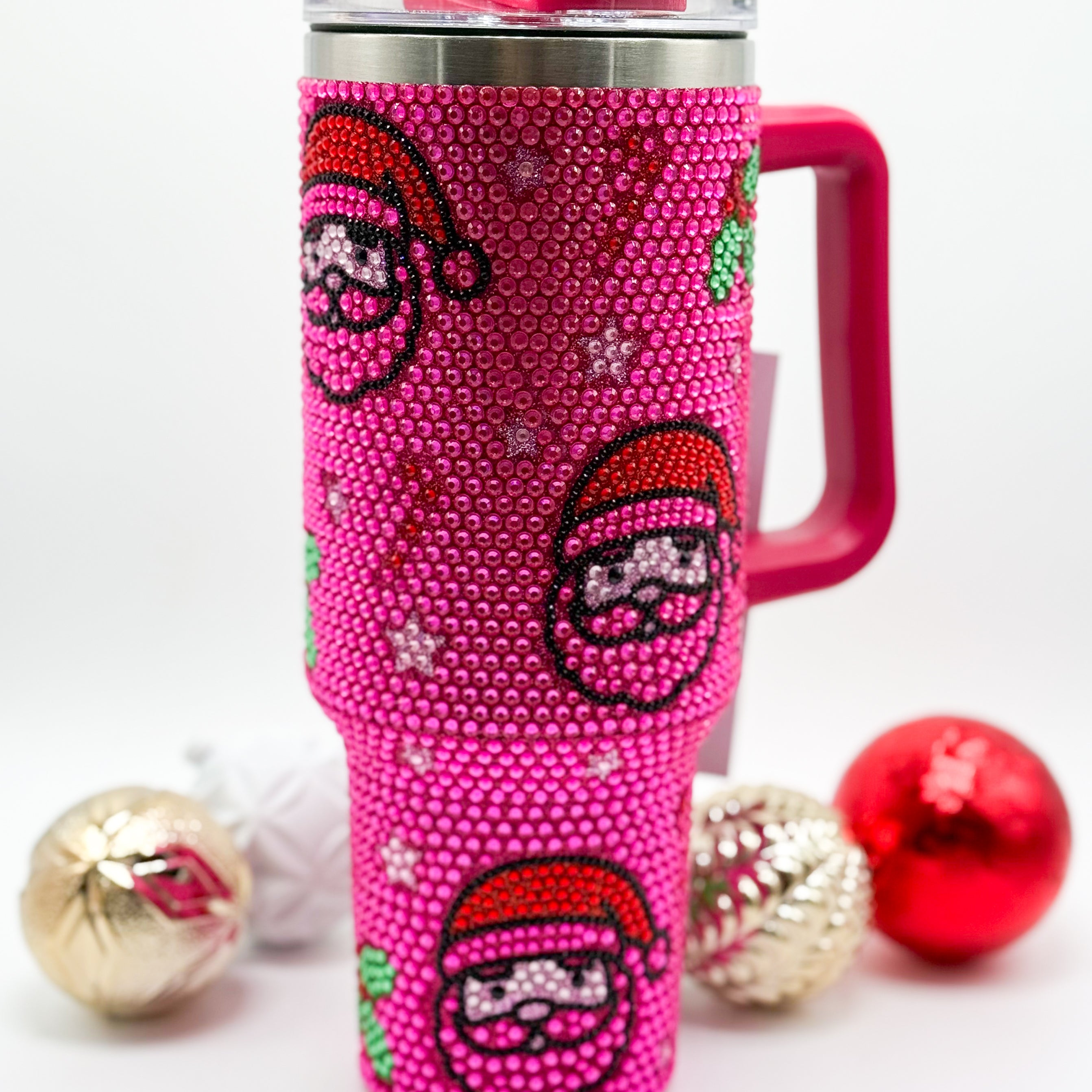 40oz Starry Santa Tumbler-340 Other Accessories-Nima Accessories Inc-Heathered Boho Boutique, Women's Fashion and Accessories in Palmetto, FL