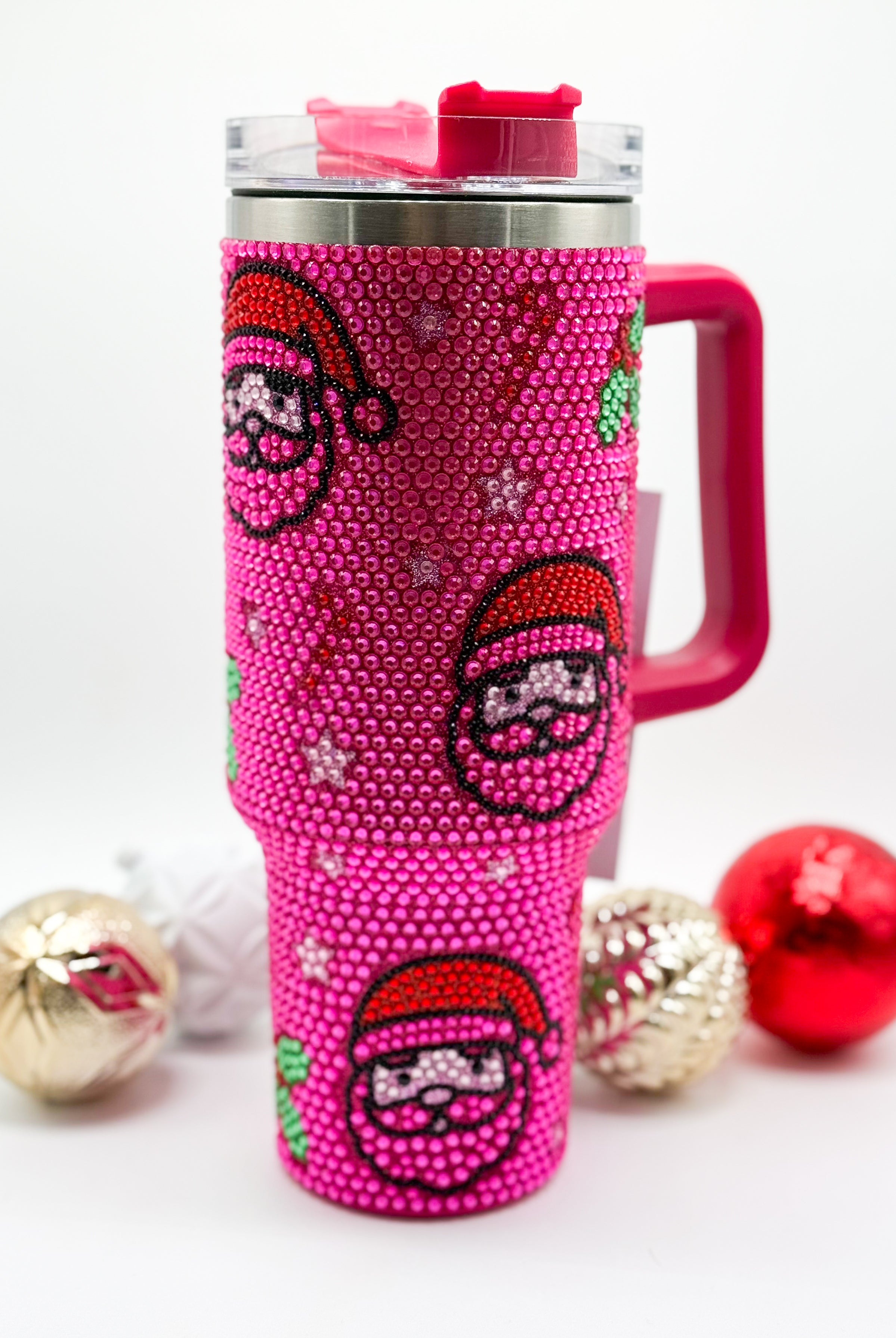 40oz Starry Santa Tumbler-340 Other Accessories-Nima Accessories Inc-Heathered Boho Boutique, Women's Fashion and Accessories in Palmetto, FL