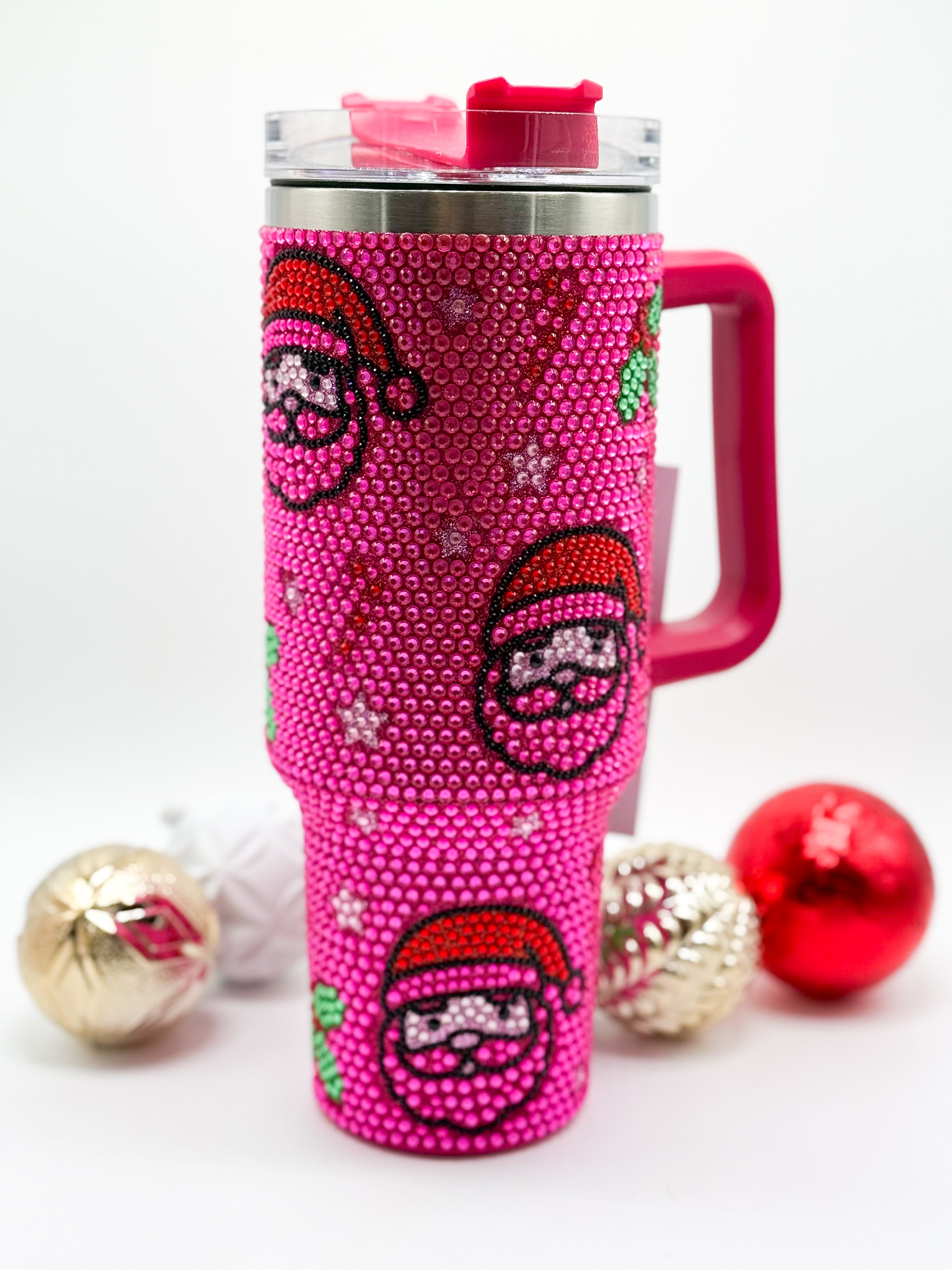 40oz Starry Santa Tumbler-340 Other Accessories-Nima Accessories Inc-Heathered Boho Boutique, Women's Fashion and Accessories in Palmetto, FL