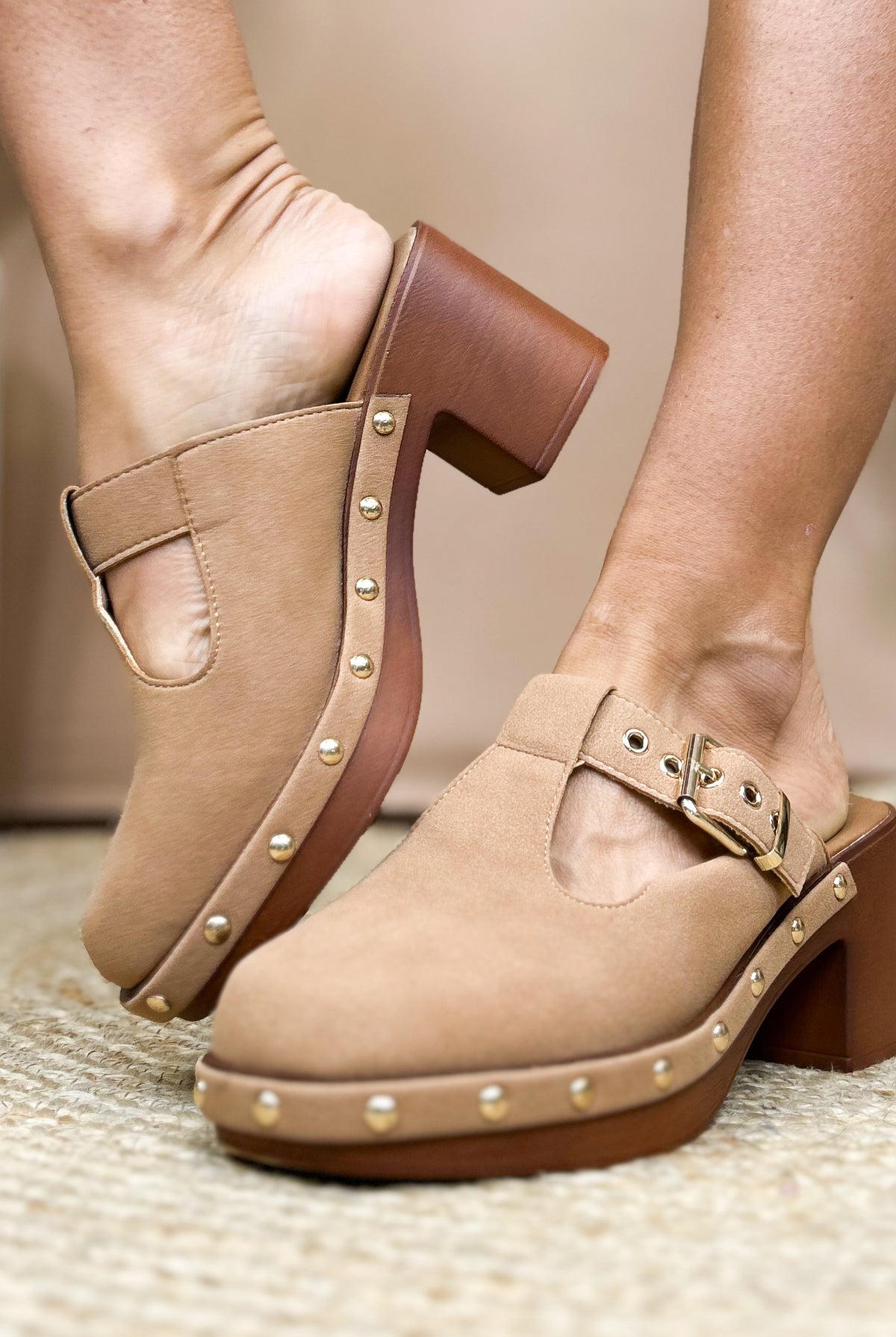 Amara Studded Clogs-350 SHOES-FASHION EMPORIO-Heathered Boho Boutique, Women's Fashion and Accessories in Palmetto, FL