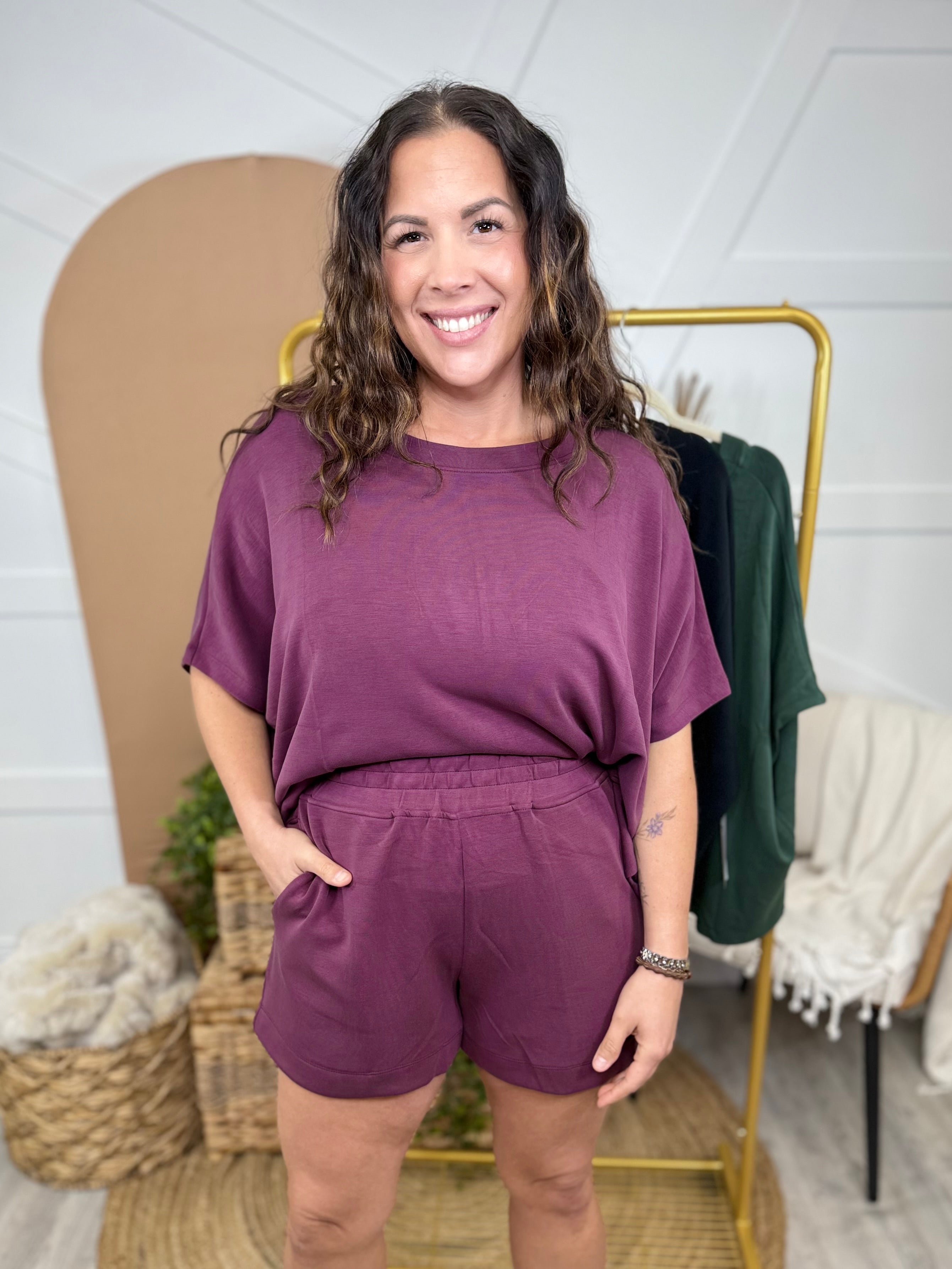 BLACK FRIDAY: Laguna Lounge Shorts-160 SHORTS-MONO B-Heathered Boho Boutique, Women's Fashion and Accessories in Palmetto, FL