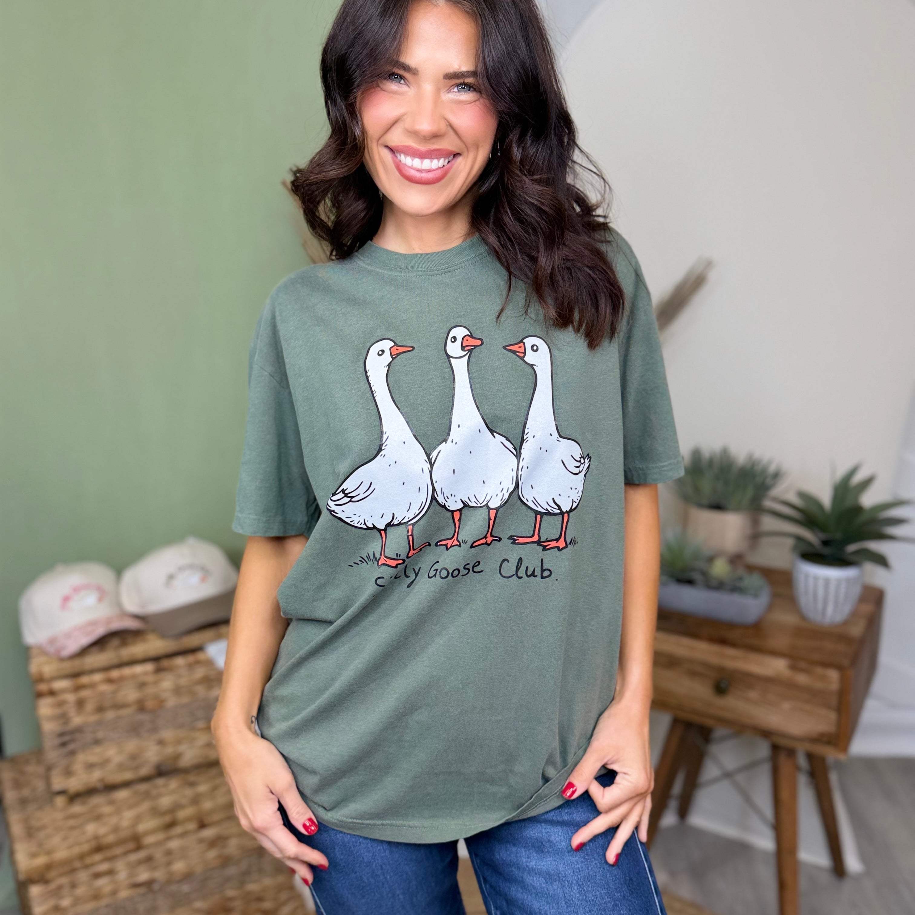 Silly Goose Club 2 Graphic Tee-130 Graphic Tees-Heathered Boho-Heathered Boho Boutique, Women's Fashion and Accessories in Palmetto, FL