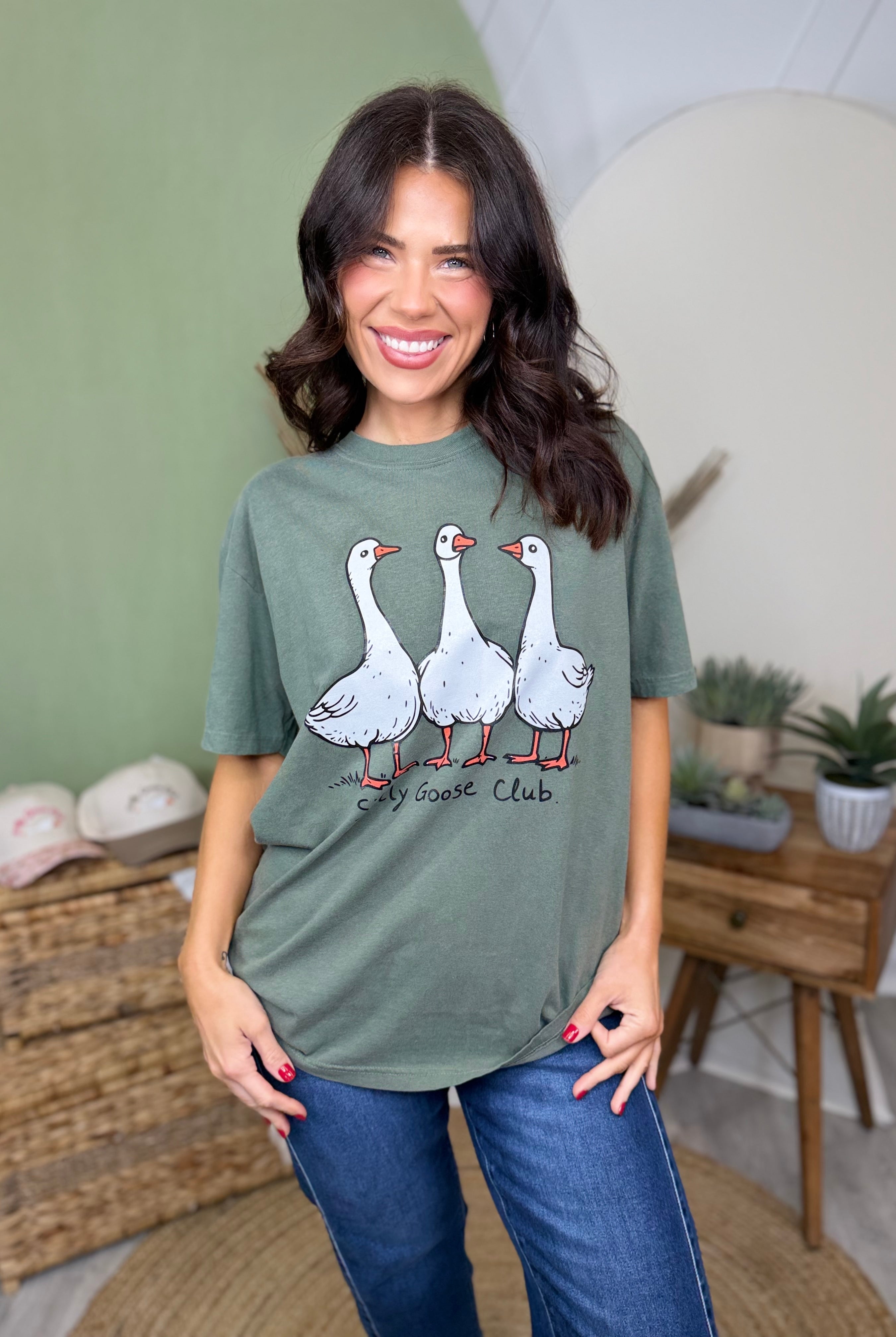Silly Goose Club 2 Graphic Tee-130 Graphic Tees-Heathered Boho-Heathered Boho Boutique, Women's Fashion and Accessories in Palmetto, FL