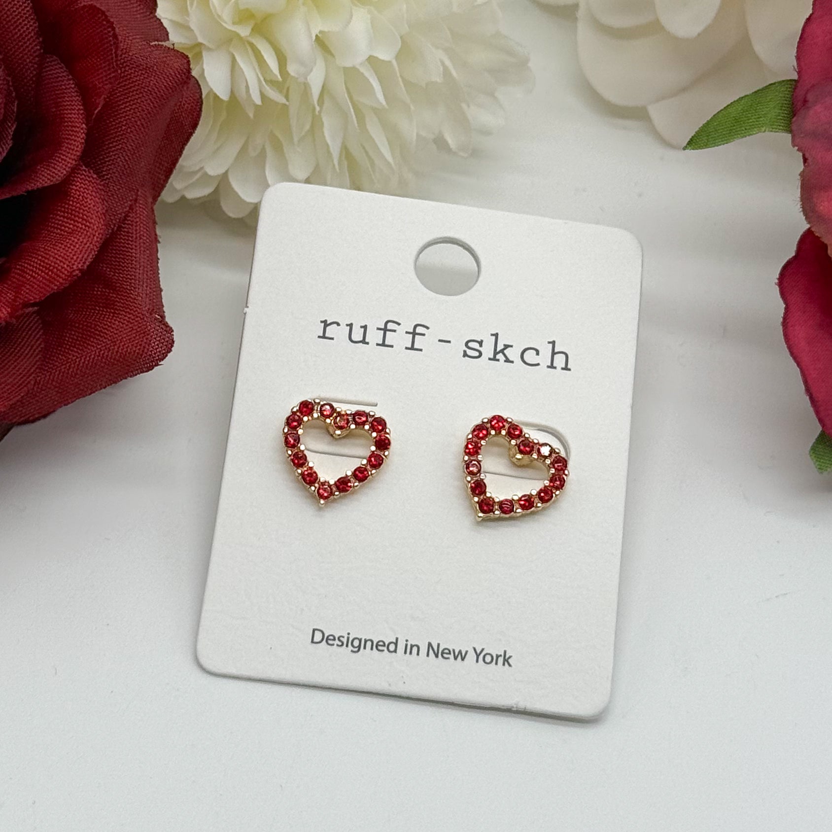 Innocent Love Heart Earring-310 Jewelry-Rough Sketch-Heathered Boho Boutique, Women's Fashion and Accessories in Palmetto, FL