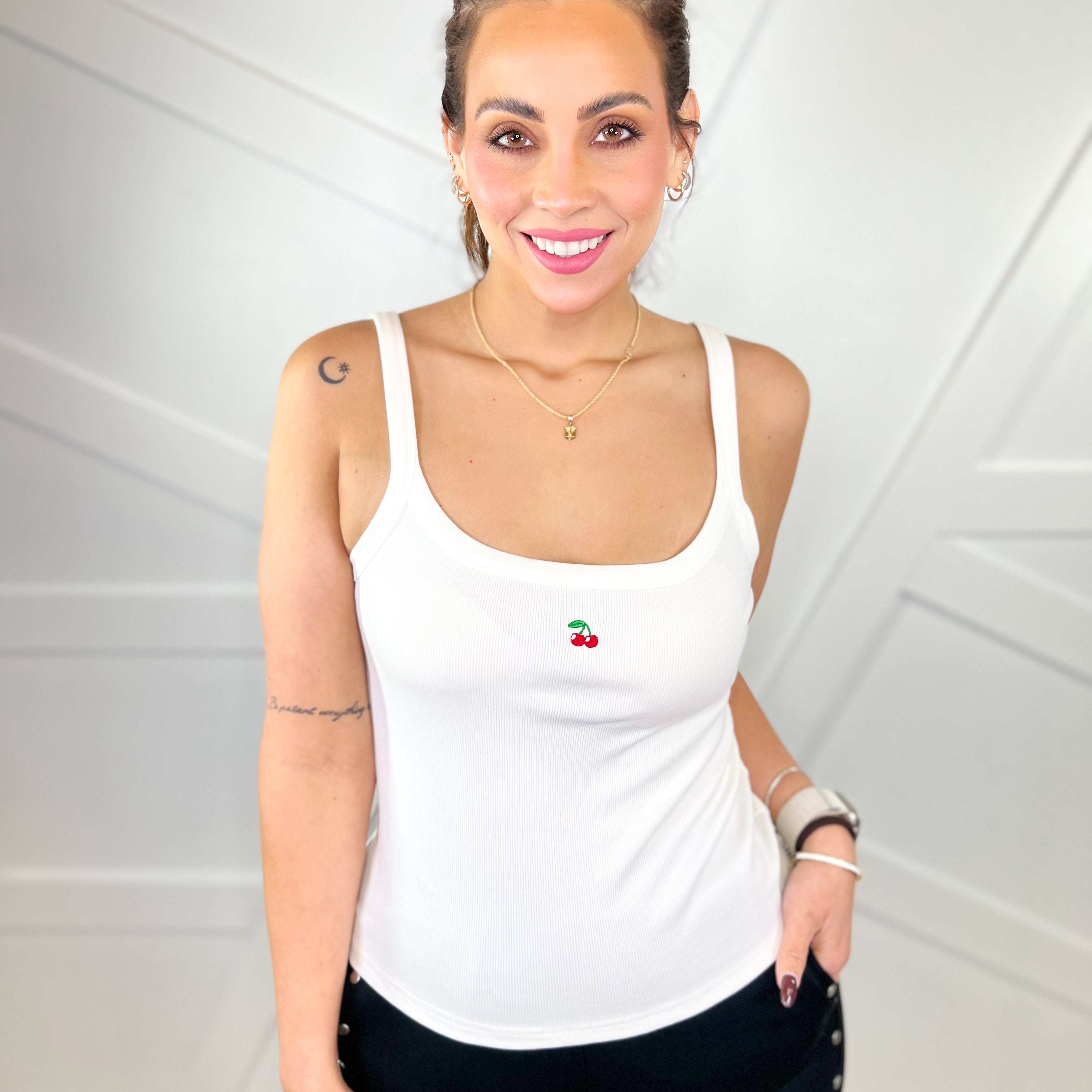 Berry Cherry Tank Top-100 TANK/CROP TOPS-White Birch-Heathered Boho Boutique, Women's Fashion and Accessories in Palmetto, FL