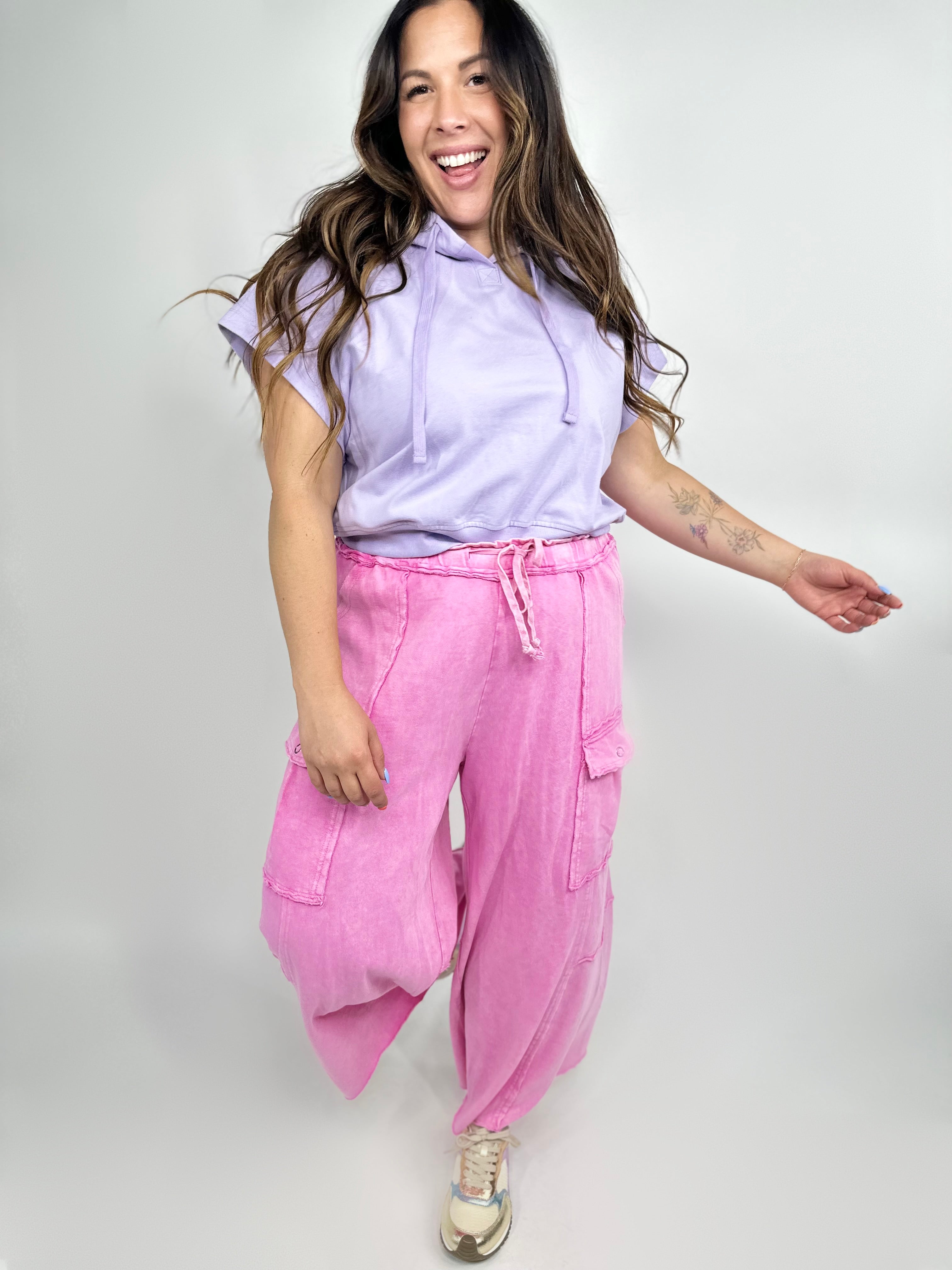 Restock: Freestyle Cropped Hoodie-210 Hoodies-Rae Mode-Heathered Boho Boutique, Women's Fashion and Accessories in Palmetto, FL