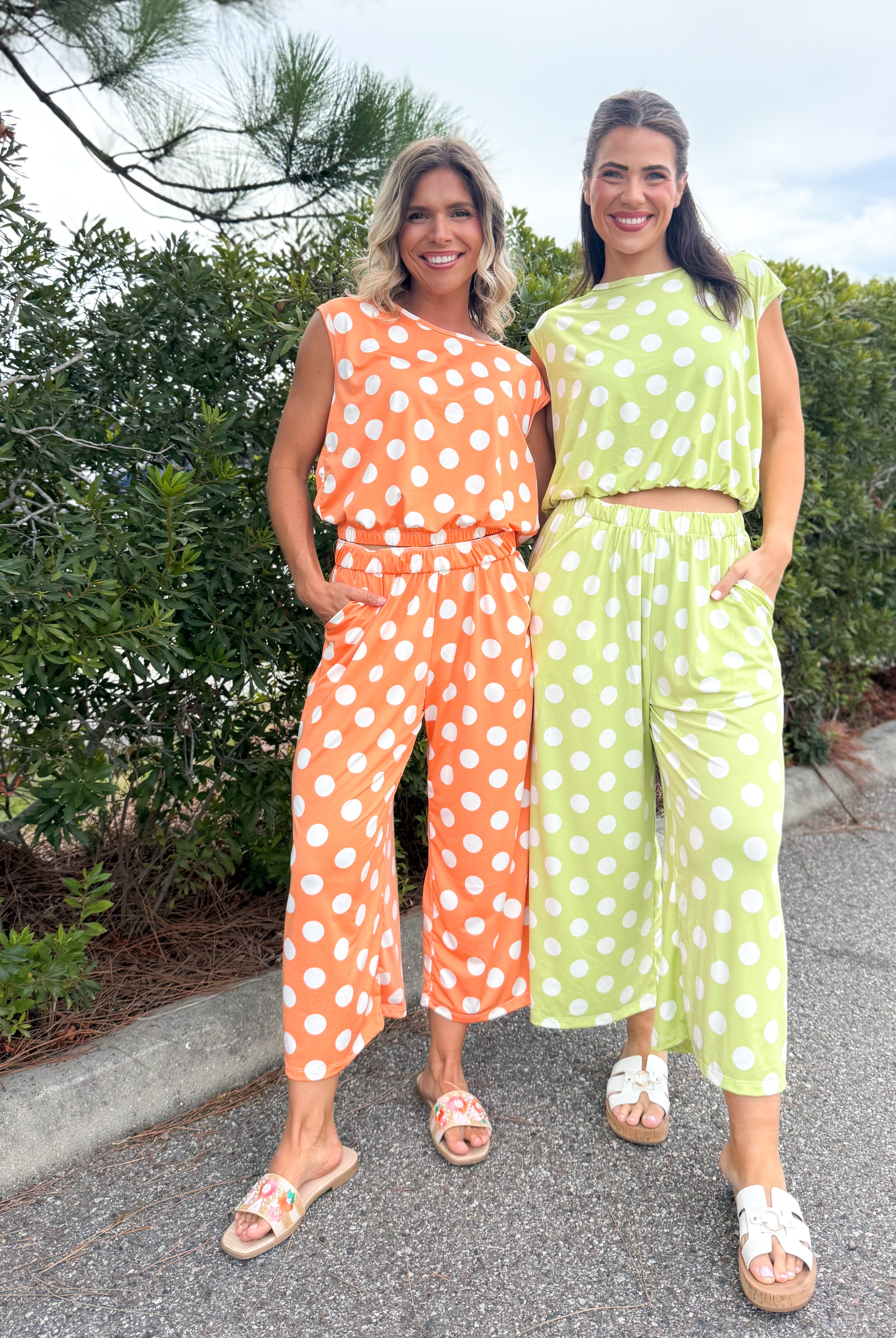 Sweet Spot Polka Dot Set-240 ACTIVEWEAR/SETS-BLAKELEY-Heathered Boho Boutique, Women's Fashion and Accessories in Palmetto, FL