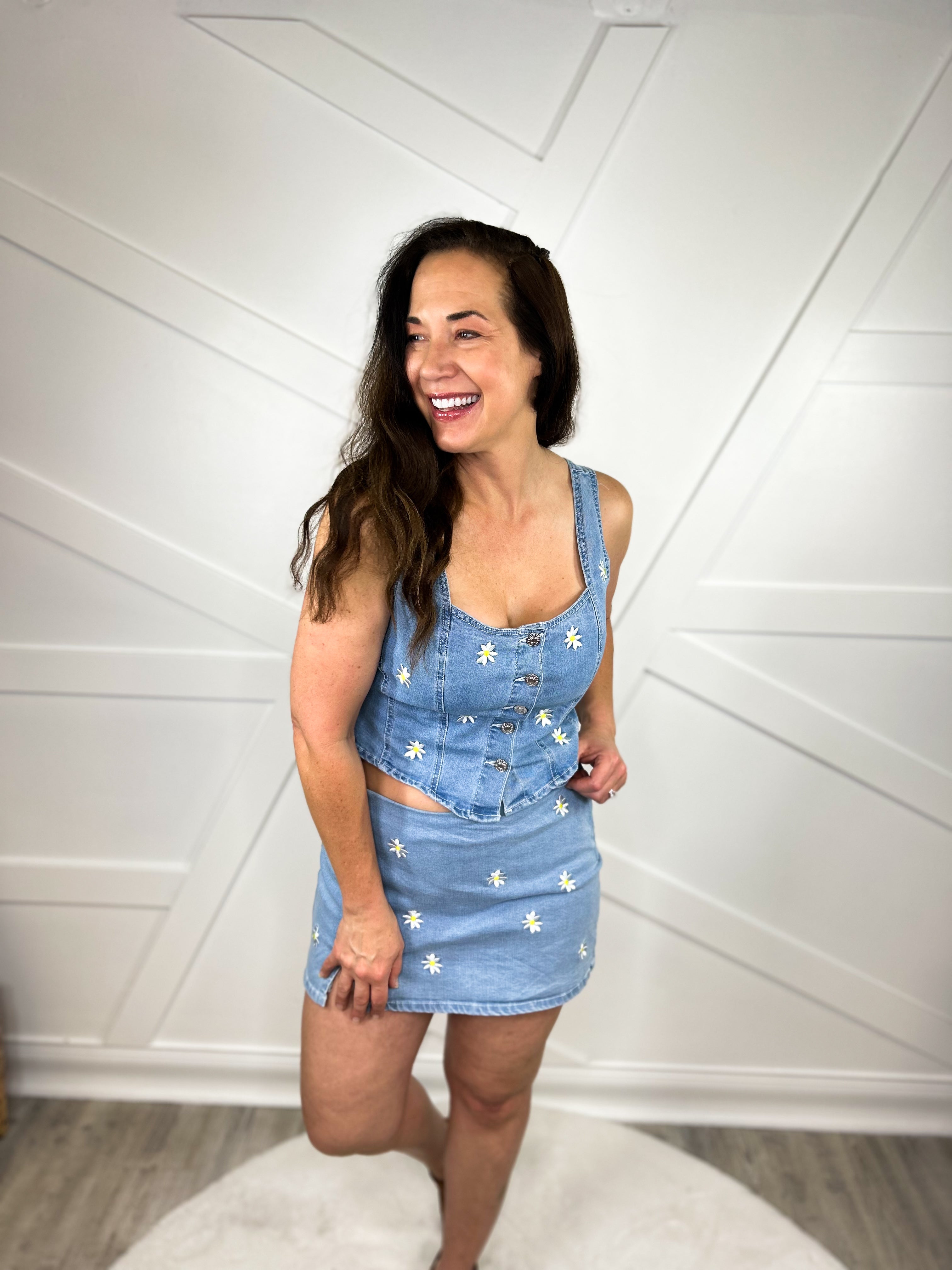 Daisy Jones Denim Vest-100 TANK/CROP TOPS-Love Tree-Heathered Boho Boutique, Women's Fashion and Accessories in Palmetto, FL