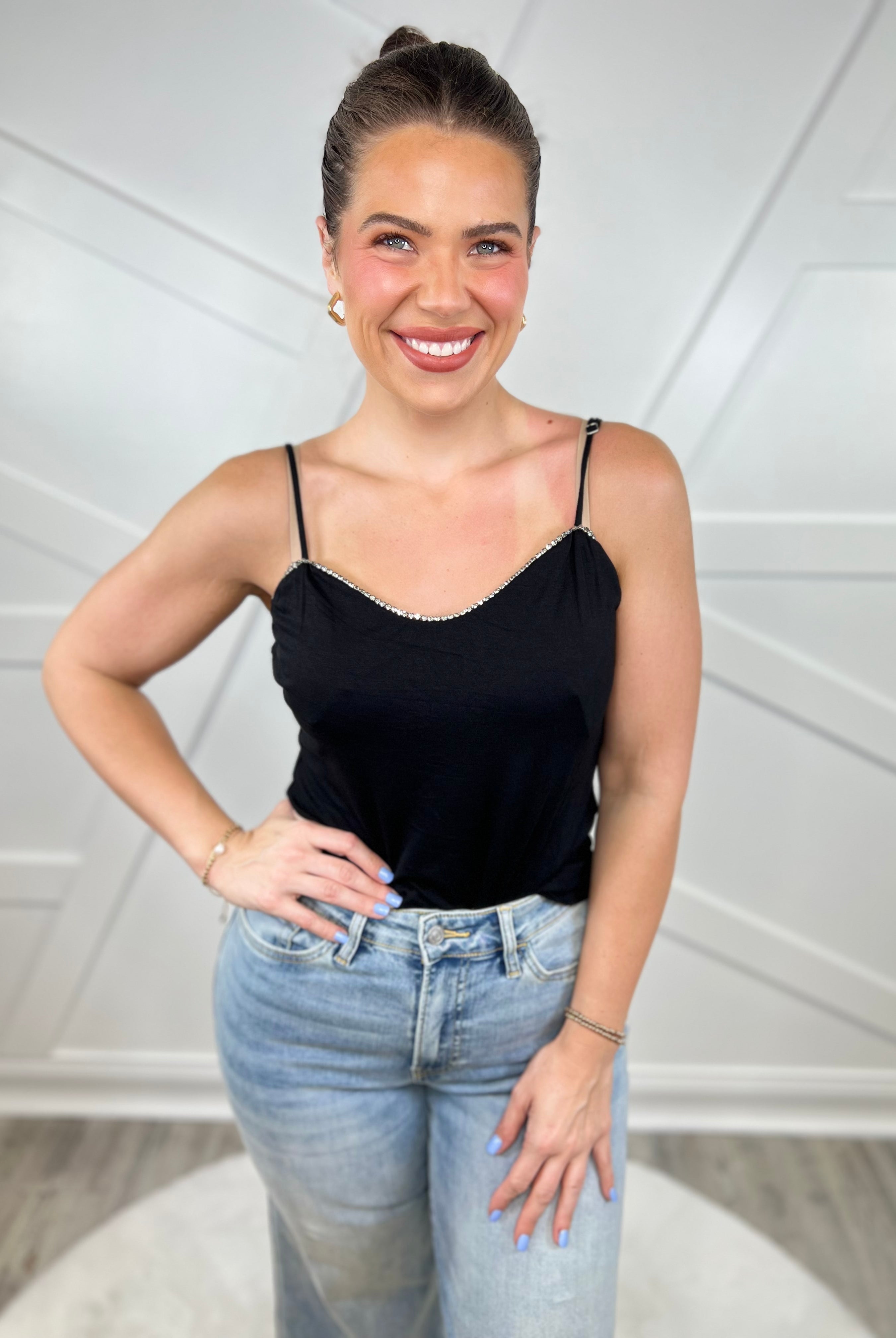 Walk the Line Tank Top-100 TANK/CROP TOPS-VOCAL-Heathered Boho Boutique, Women's Fashion and Accessories in Palmetto, FL