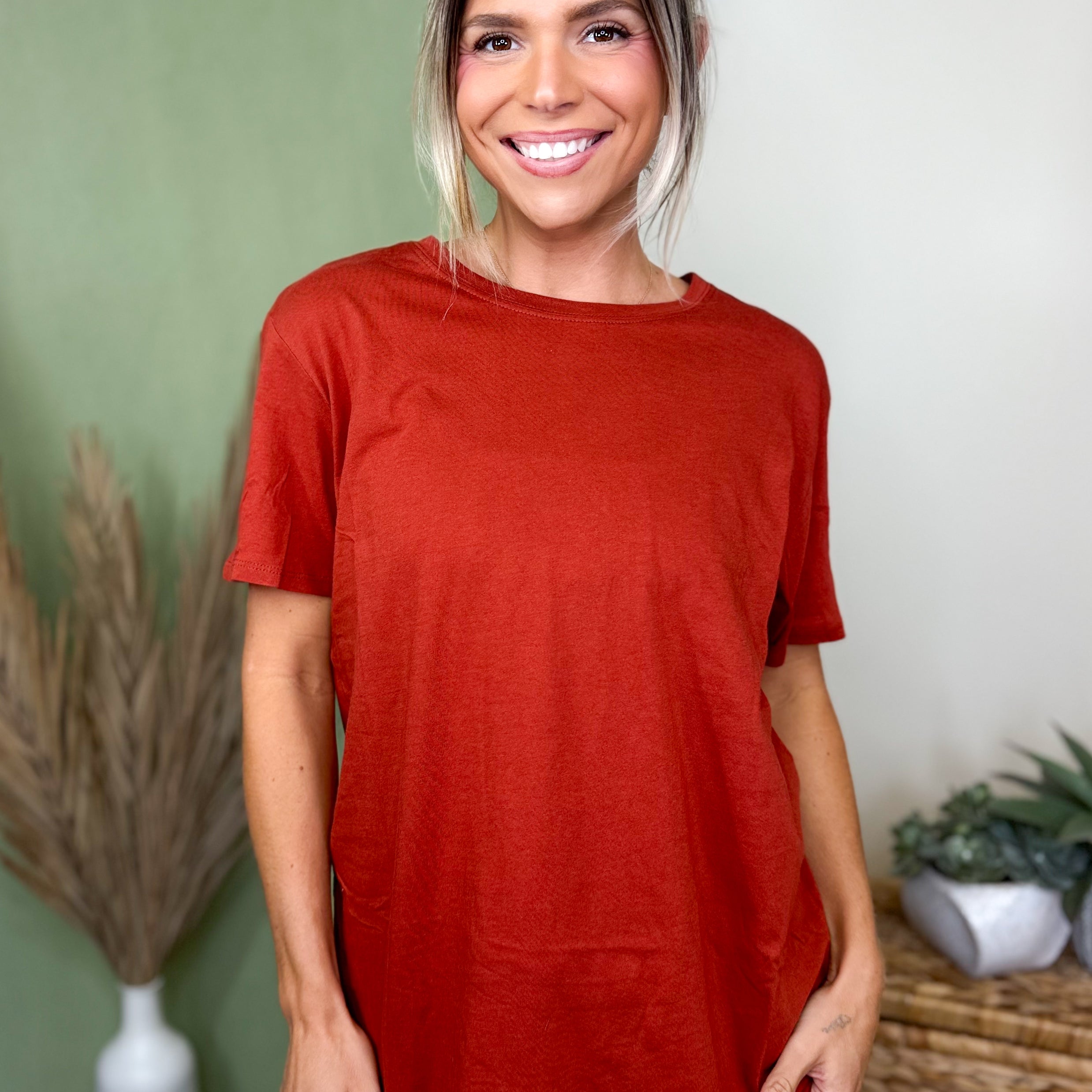 Better Than Your Boyfriend's Tee-110 SHORT SLEEVE TOP-ZENANA-Heathered Boho Boutique, Women's Fashion and Accessories in Palmetto, FL