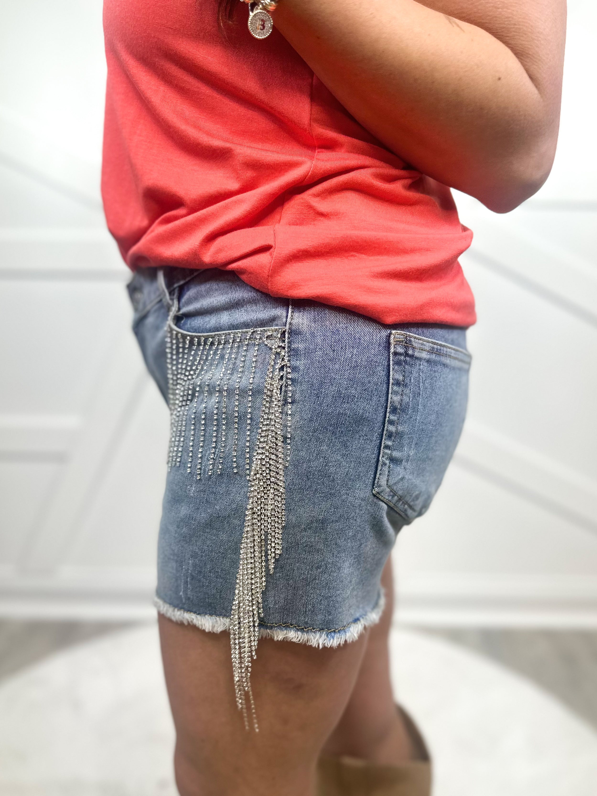 Little Gem Shorts-160 SHORTS-Vocal-Heathered Boho Boutique, Women's Fashion and Accessories in Palmetto, FL