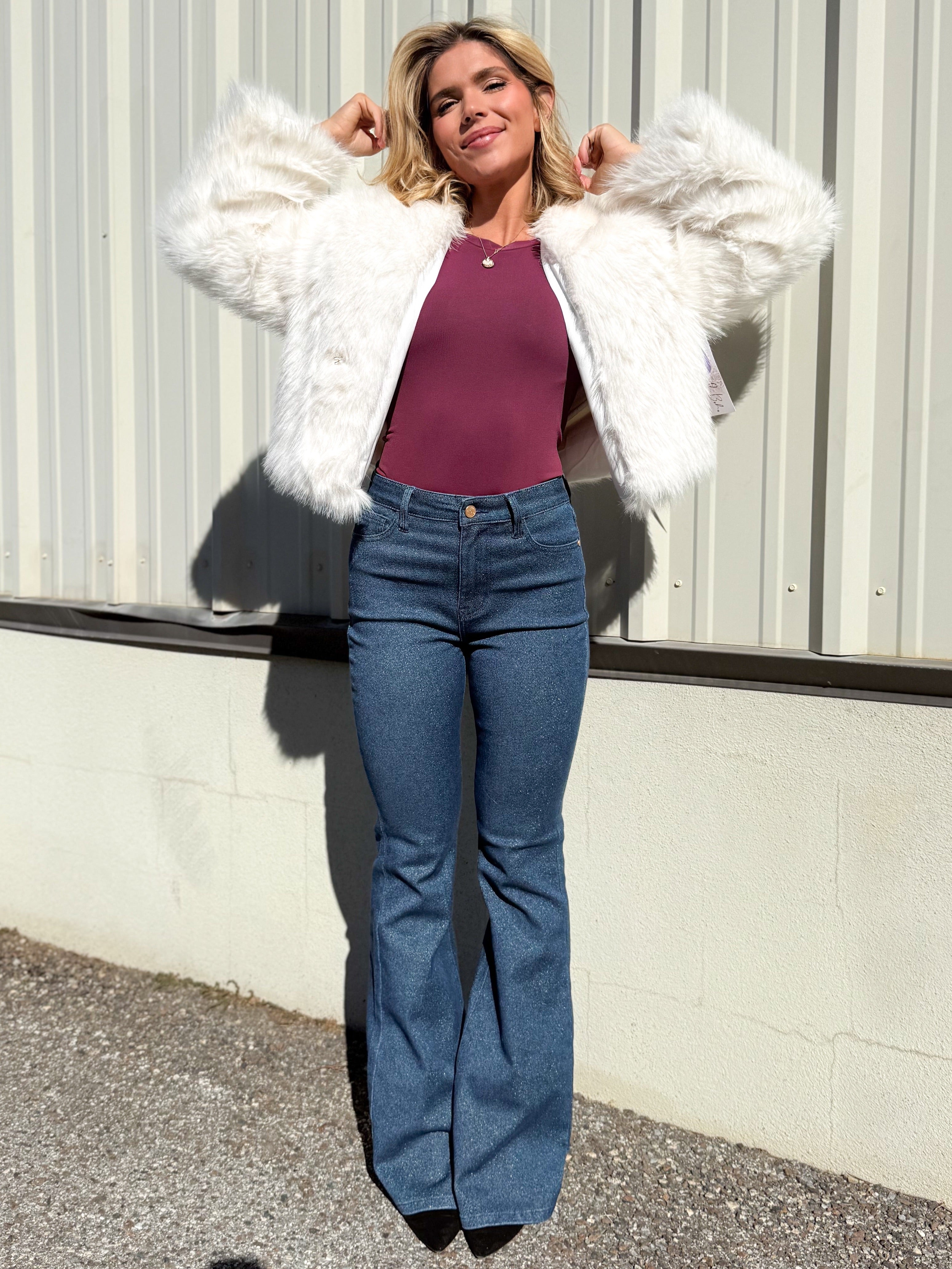 Twinkling Flare Jeans by Judy Blue-190 JEANS-Judy Blue-Heathered Boho Boutique, Women's Fashion and Accessories in Palmetto, FL