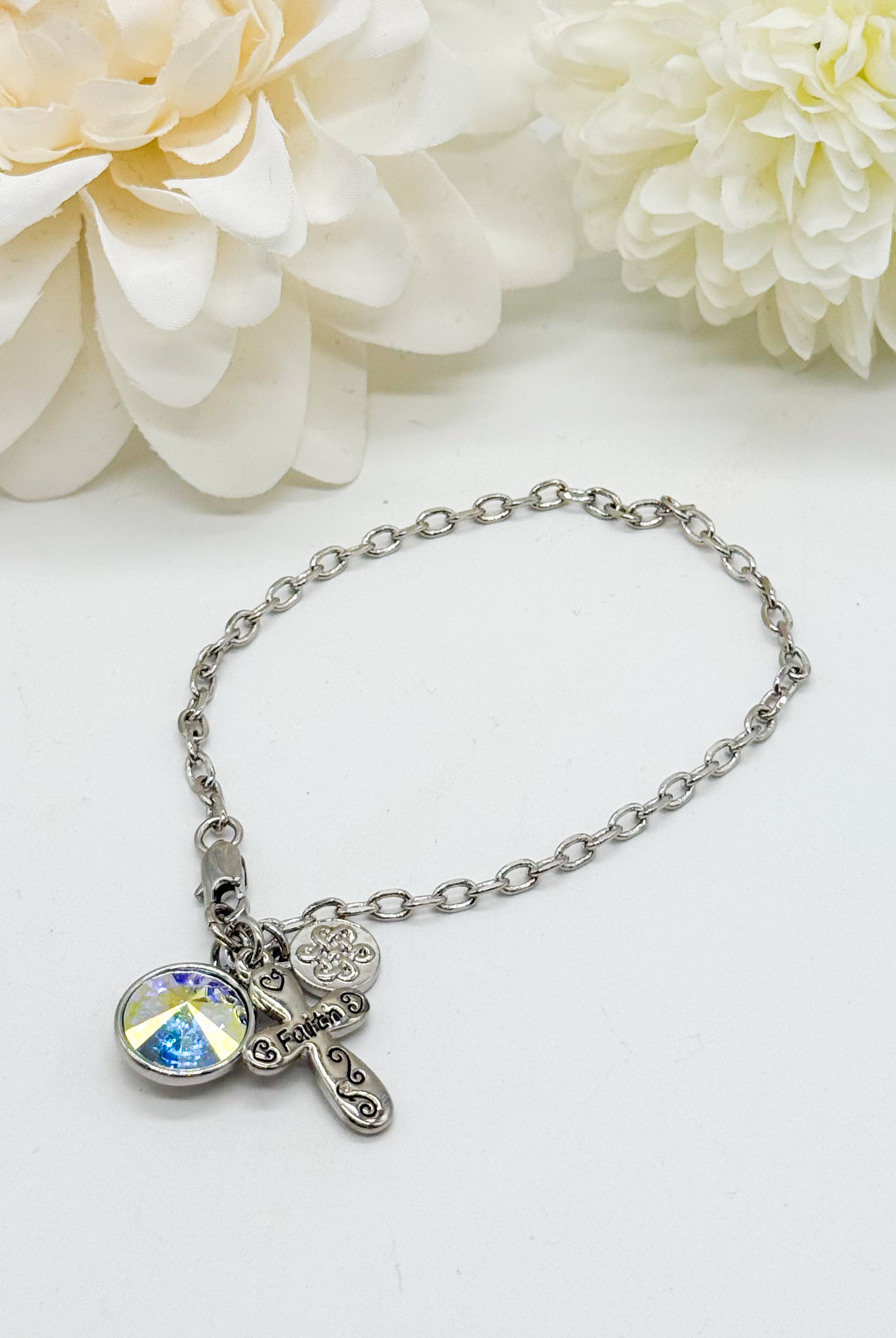 Keeping Faith Close Bracelet-310 Jewelry-RM Manufacturing-Heathered Boho Boutique, Women's Fashion and Accessories in Palmetto, FL