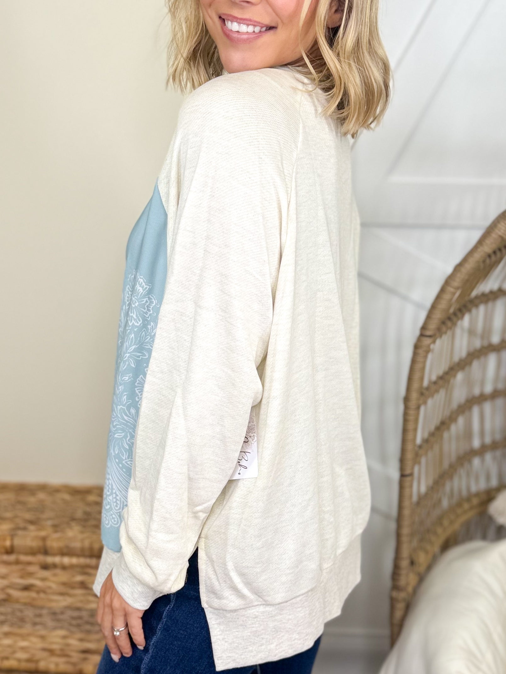 Just a Theory Top-120 LONG SLEEVE TOPS-SEW IN LOVE-Heathered Boho Boutique, Women's Fashion and Accessories in Palmetto, FL