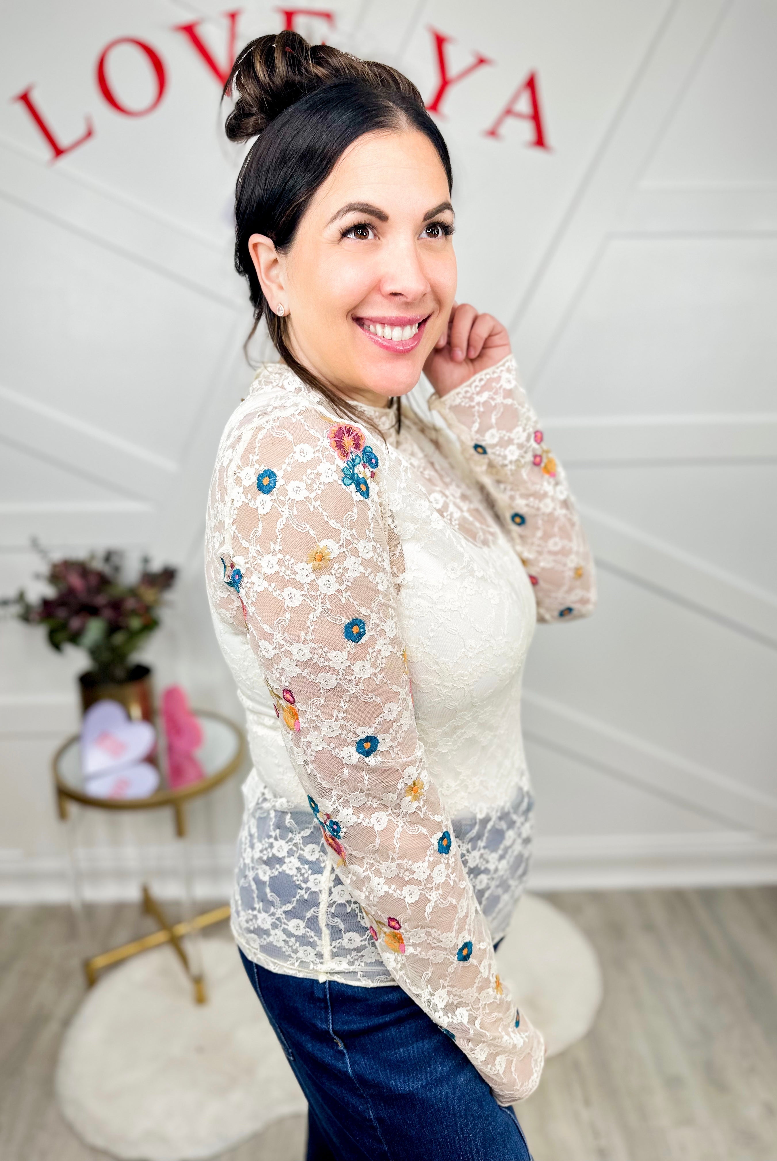 Soft Spoken Mesh Top-120 Long Sleeve Tops-Easel-Heathered Boho Boutique, Women's Fashion and Accessories in Palmetto, FL