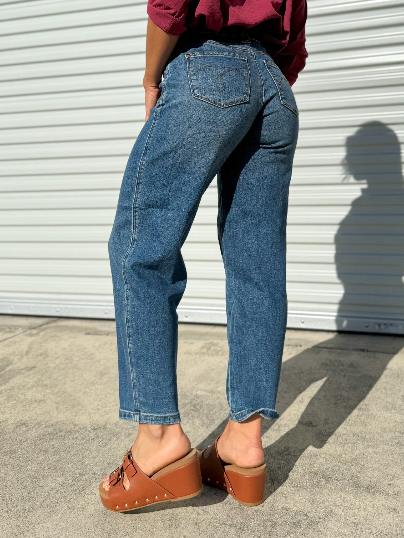 Restock: Up at Dawn Barrel Jeans by Judy Blue-190 Jeans-Judy Blue-Heathered Boho Boutique, Women's Fashion and Accessories in Palmetto, FL