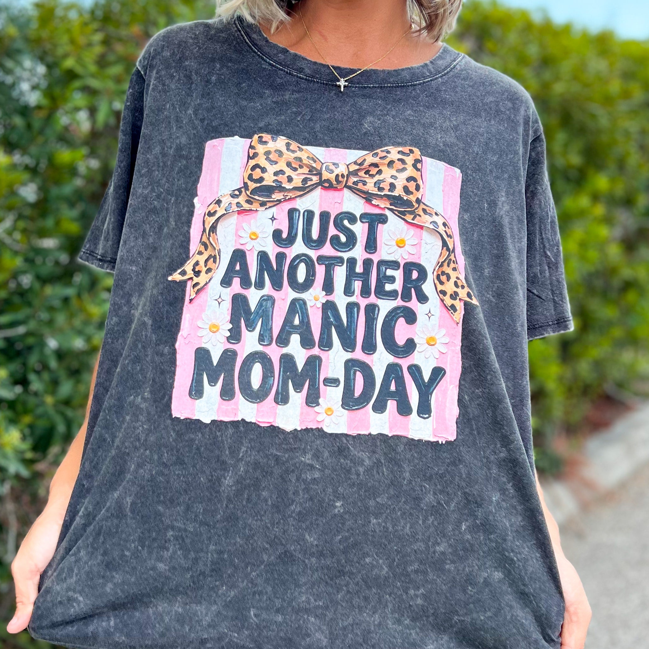 Manic Mom-Day Graphic Tee-130 GRAPHIC TEE-Heathered Boho-Heathered Boho Boutique, Women's Fashion and Accessories in Palmetto, FL