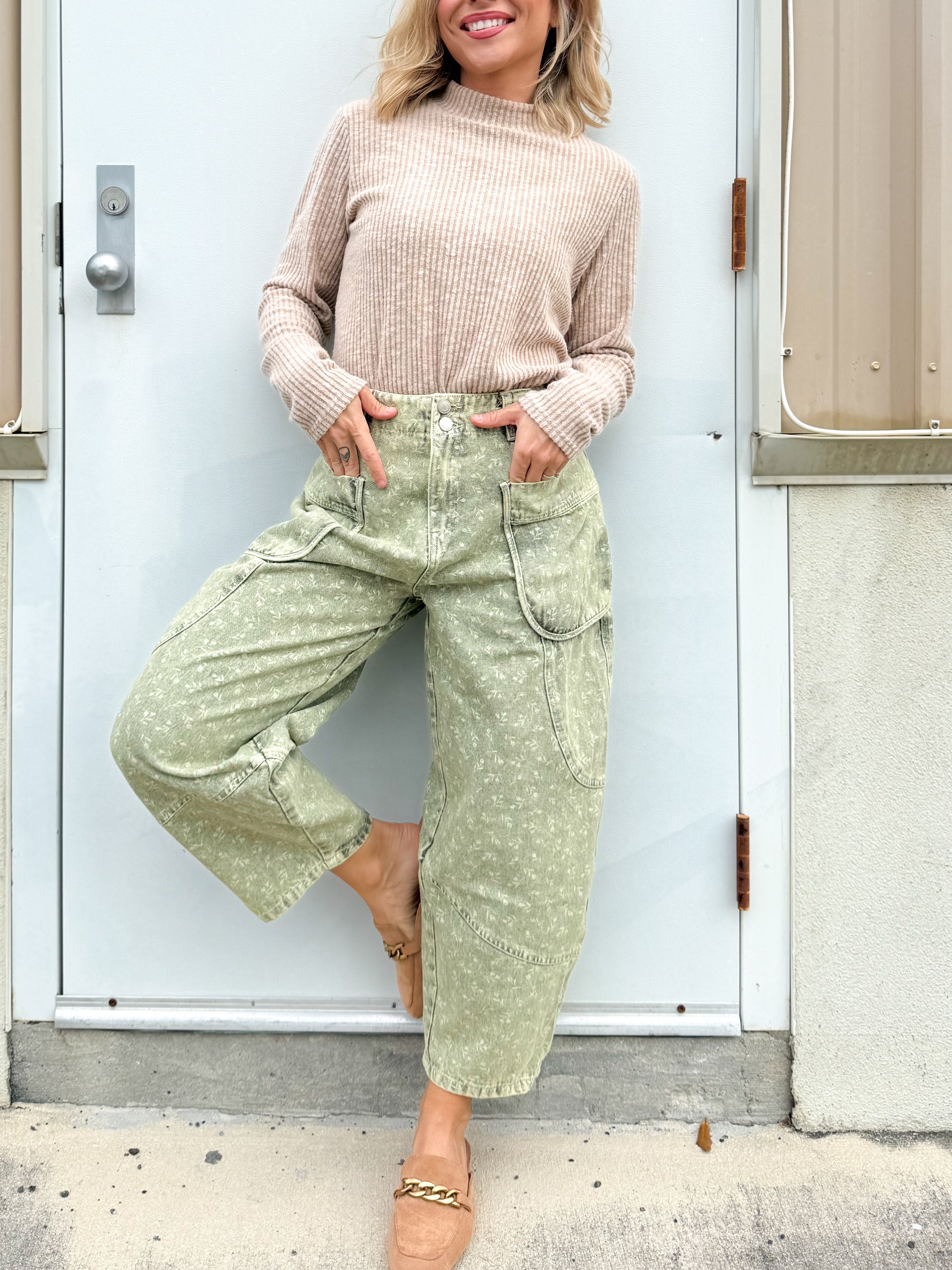 First Rodeo Pants-150 PANTS-EASEL-Heathered Boho Boutique, Women's Fashion and Accessories in Palmetto, FL