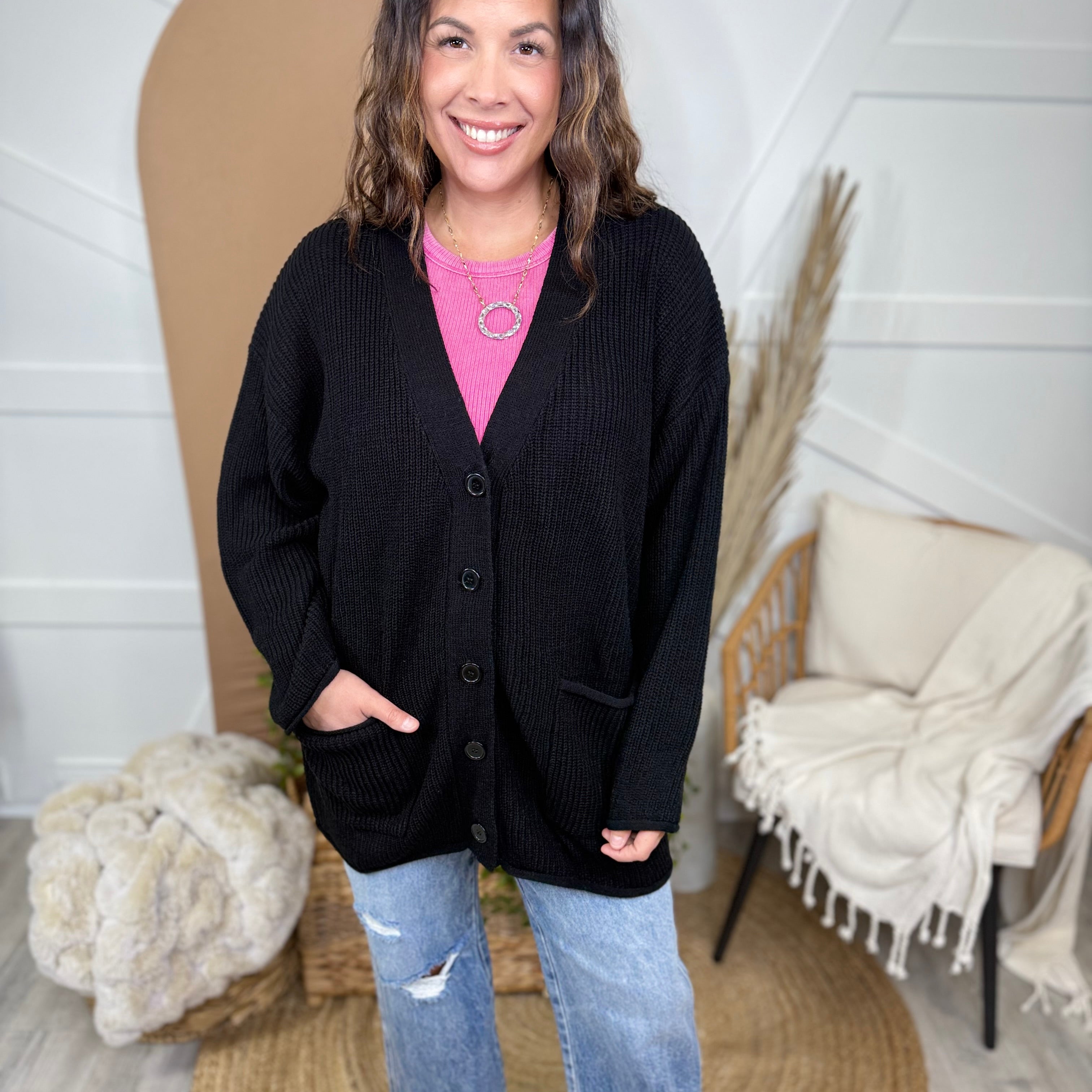 You're Mine Cardigan-220 Cardigans/ Kimonos-Davi & Dani-Heathered Boho Boutique, Women's Fashion and Accessories in Palmetto, FL