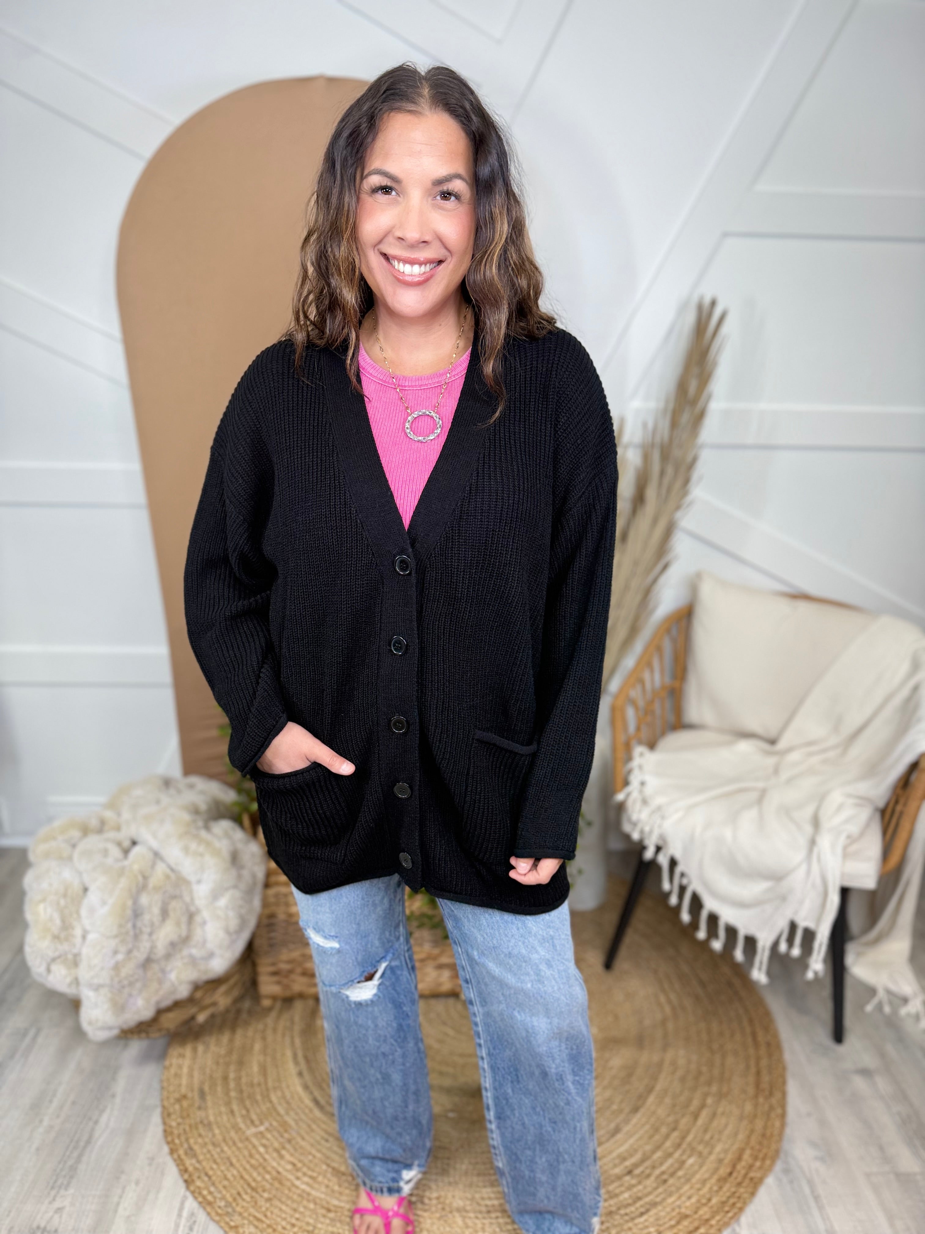 You're Mine Cardigan-220 Cardigans/ Kimonos-Davi & Dani-Heathered Boho Boutique, Women's Fashion and Accessories in Palmetto, FL