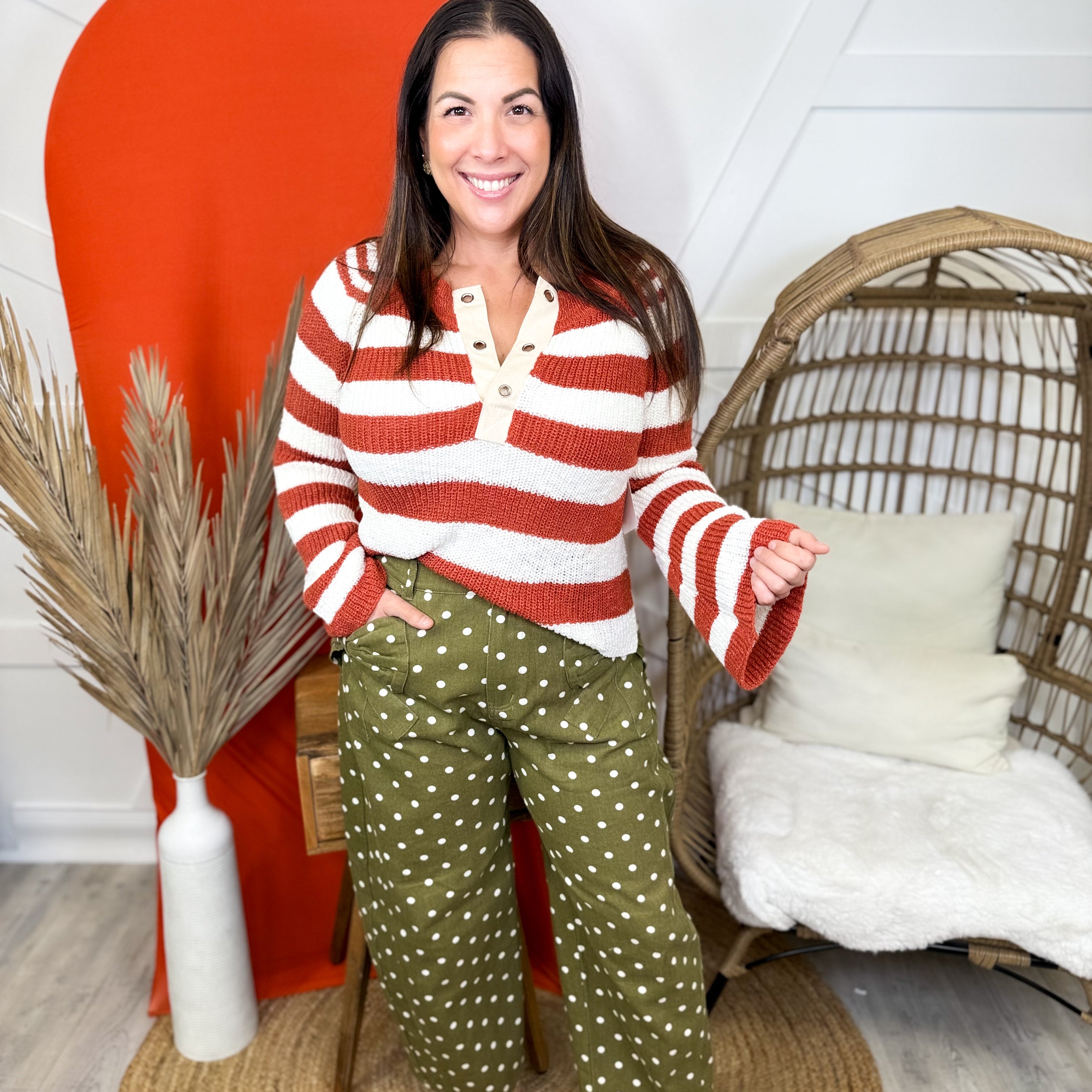 Stick to the Pattern Sweater-125 SWEATER-SEW IN LOVE-Heathered Boho Boutique, Women's Fashion and Accessories in Palmetto, FL