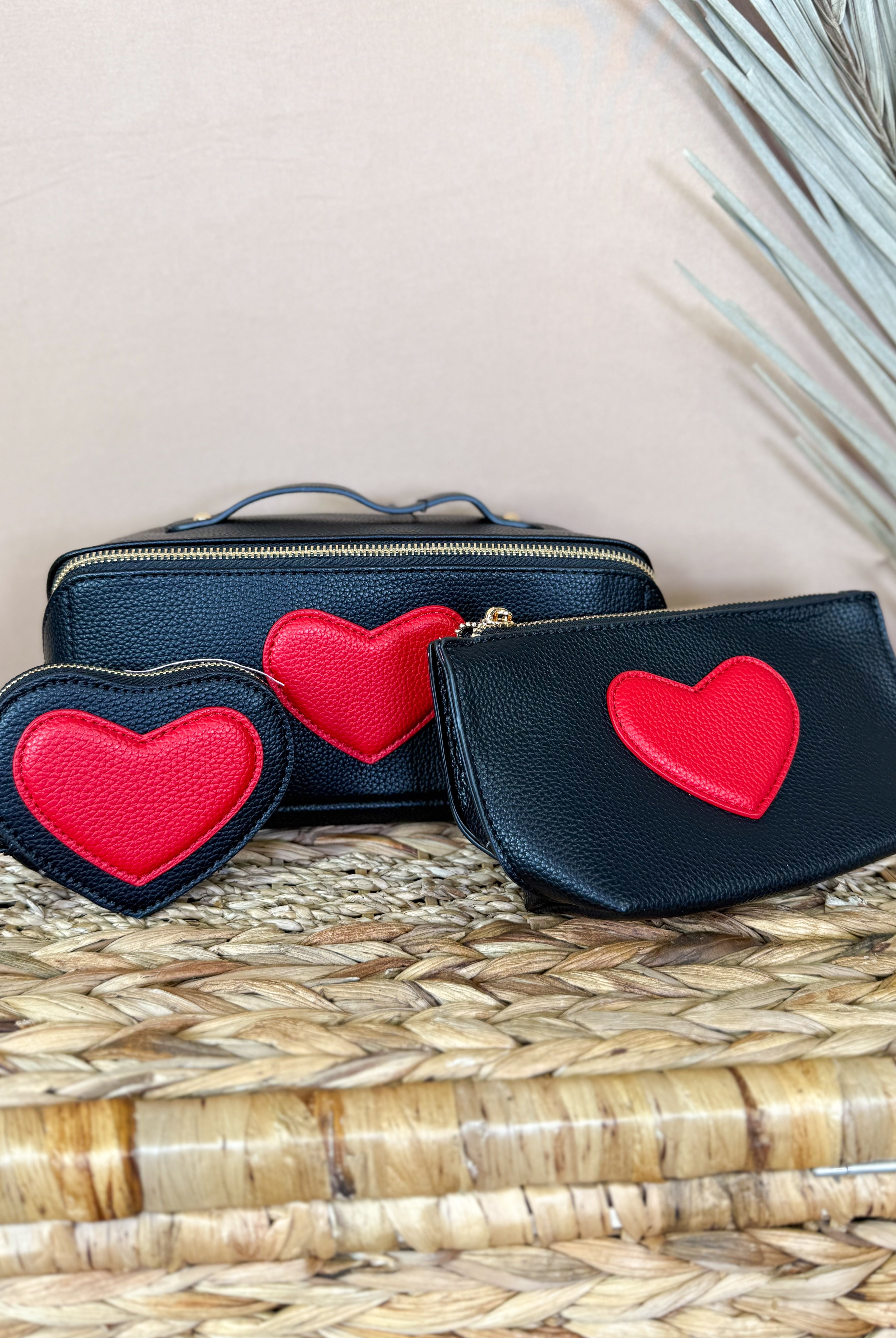 Flattering Cosmetic Bag Set-320 Bags-Tops Handbags-Heathered Boho Boutique, Women's Fashion and Accessories in Palmetto, FL