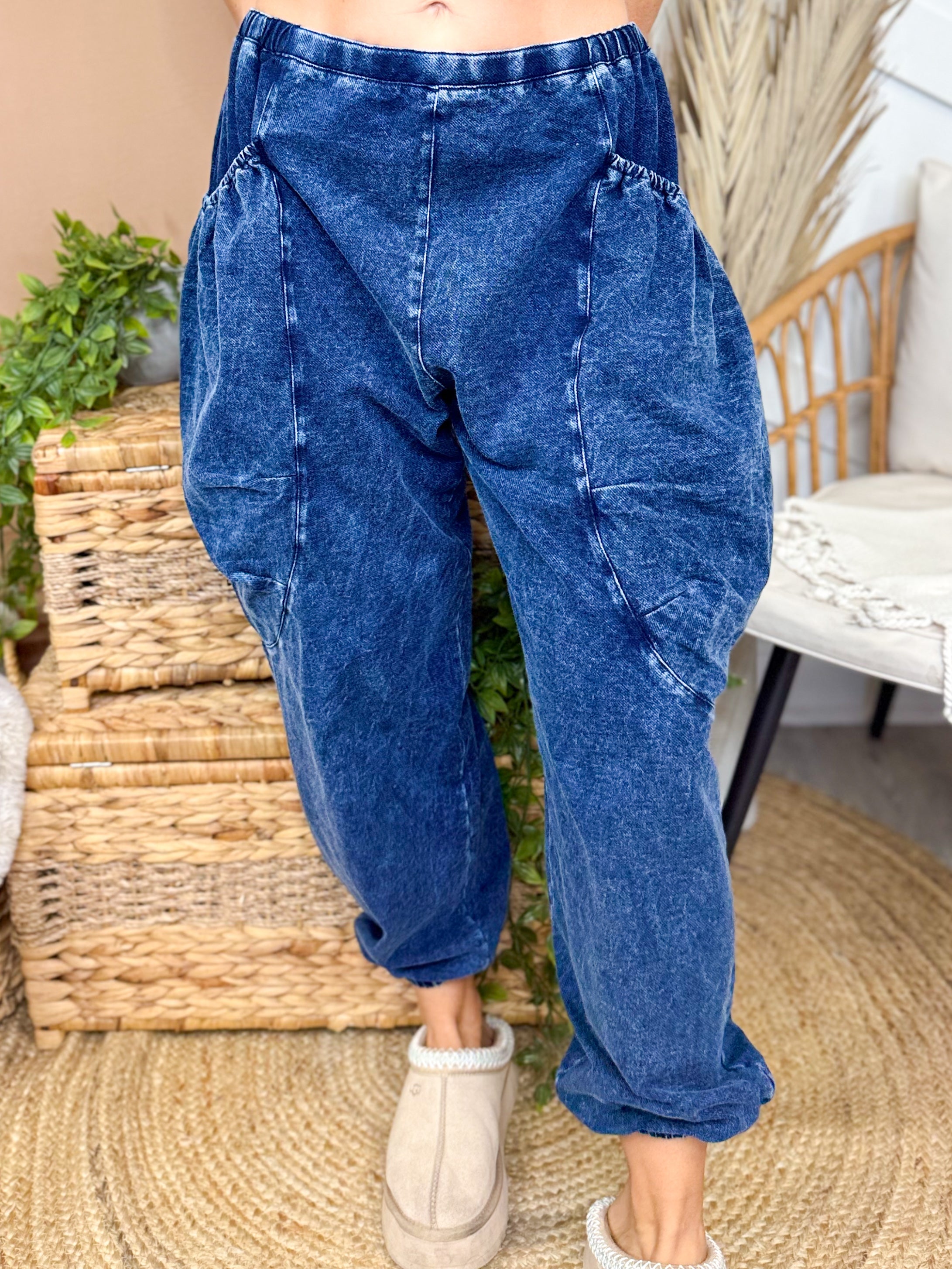 BLACK FRIDAY: Bombshell Barrel Pants-150 PANTS-MONO B-Heathered Boho Boutique, Women's Fashion and Accessories in Palmetto, FL