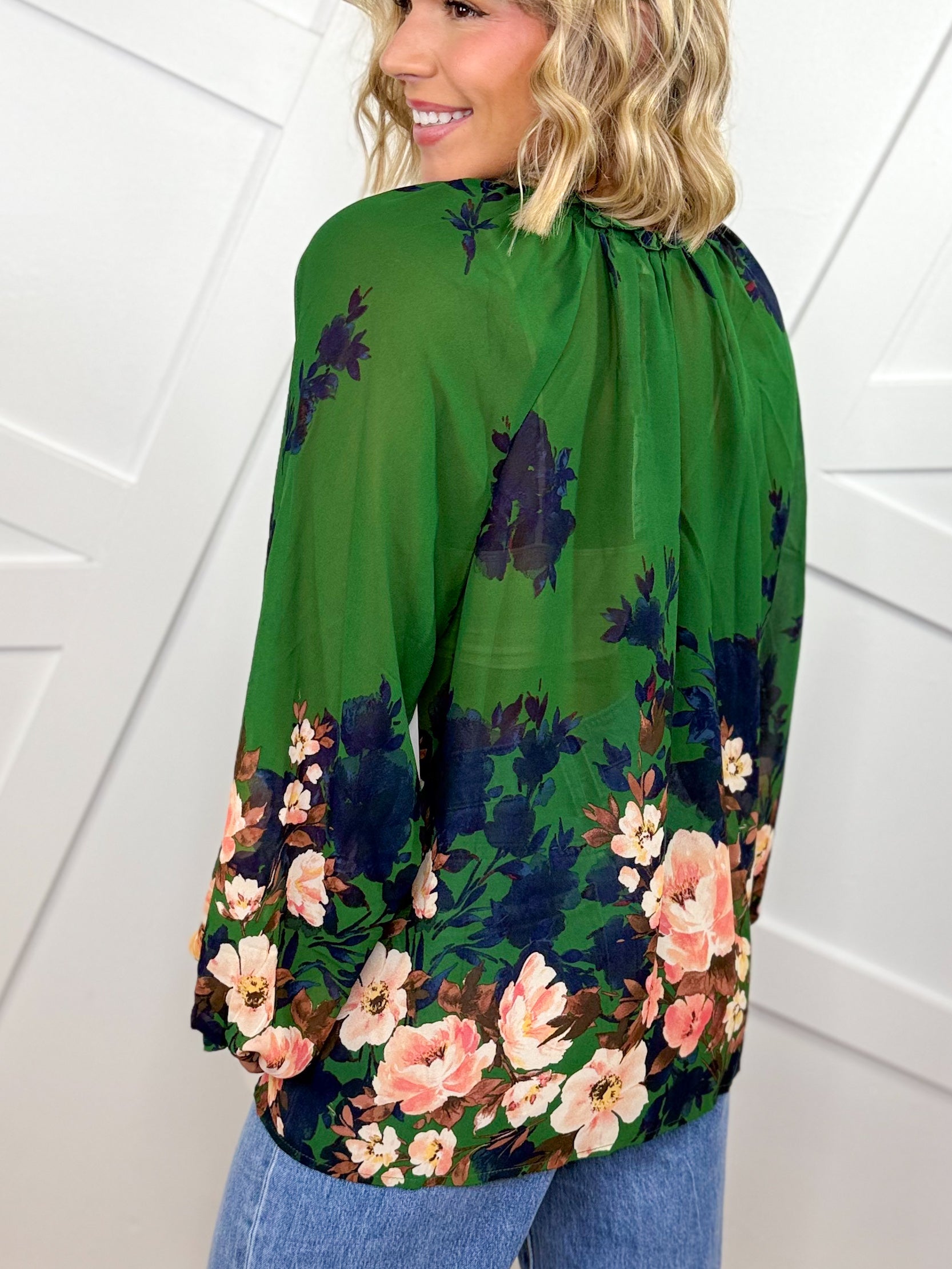 Timeless Charm Top-120 LONG SLEEVE TOPS-EASEL-Heathered Boho Boutique, Women's Fashion and Accessories in Palmetto, FL