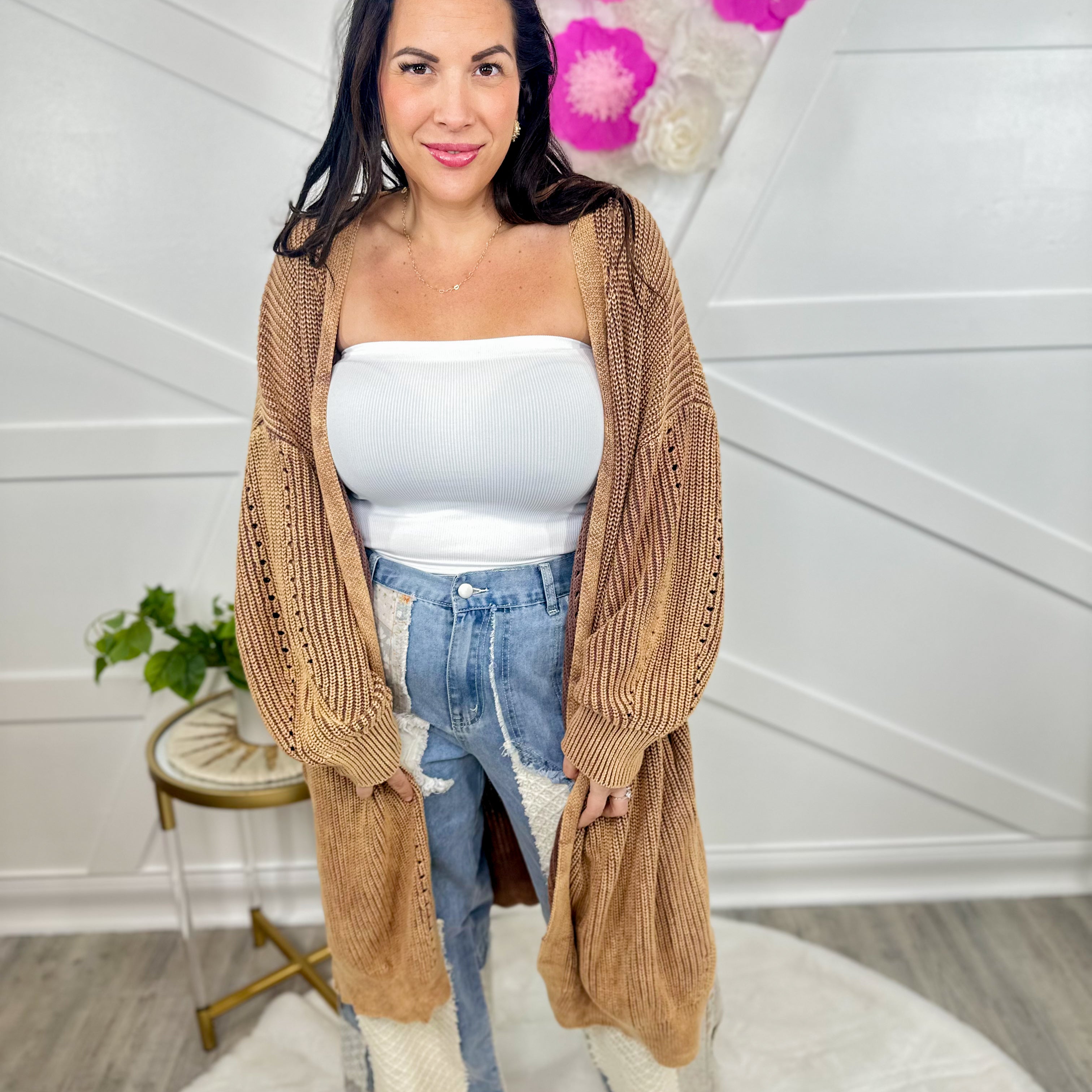 RESTOCK: Fresh Beginnings Cardigan-220 Cardigans/ Kimonos-White Birch-Heathered Boho Boutique, Women's Fashion and Accessories in Palmetto, FL