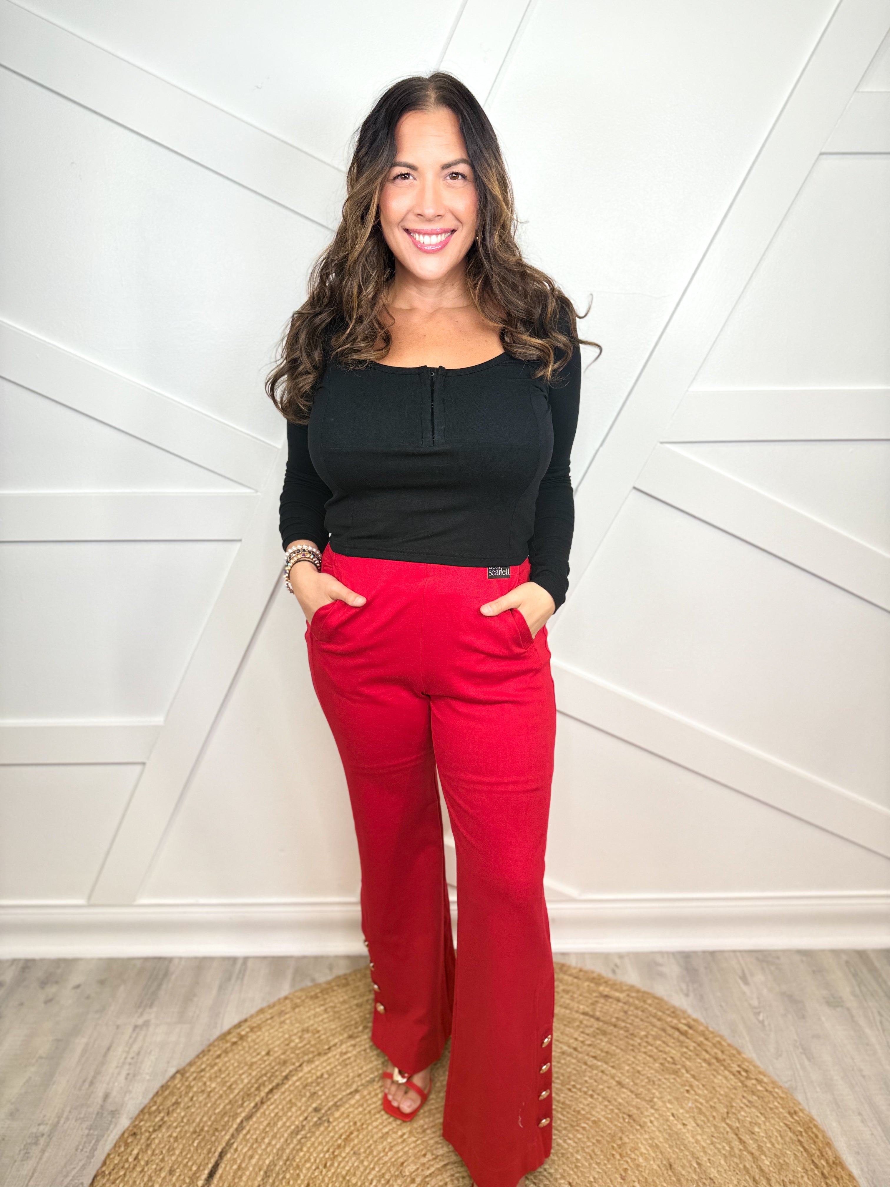 Gala Pants - Red-150 PANTS-DEAR SCARLETT-Heathered Boho Boutique, Women's Fashion and Accessories in Palmetto, FL
