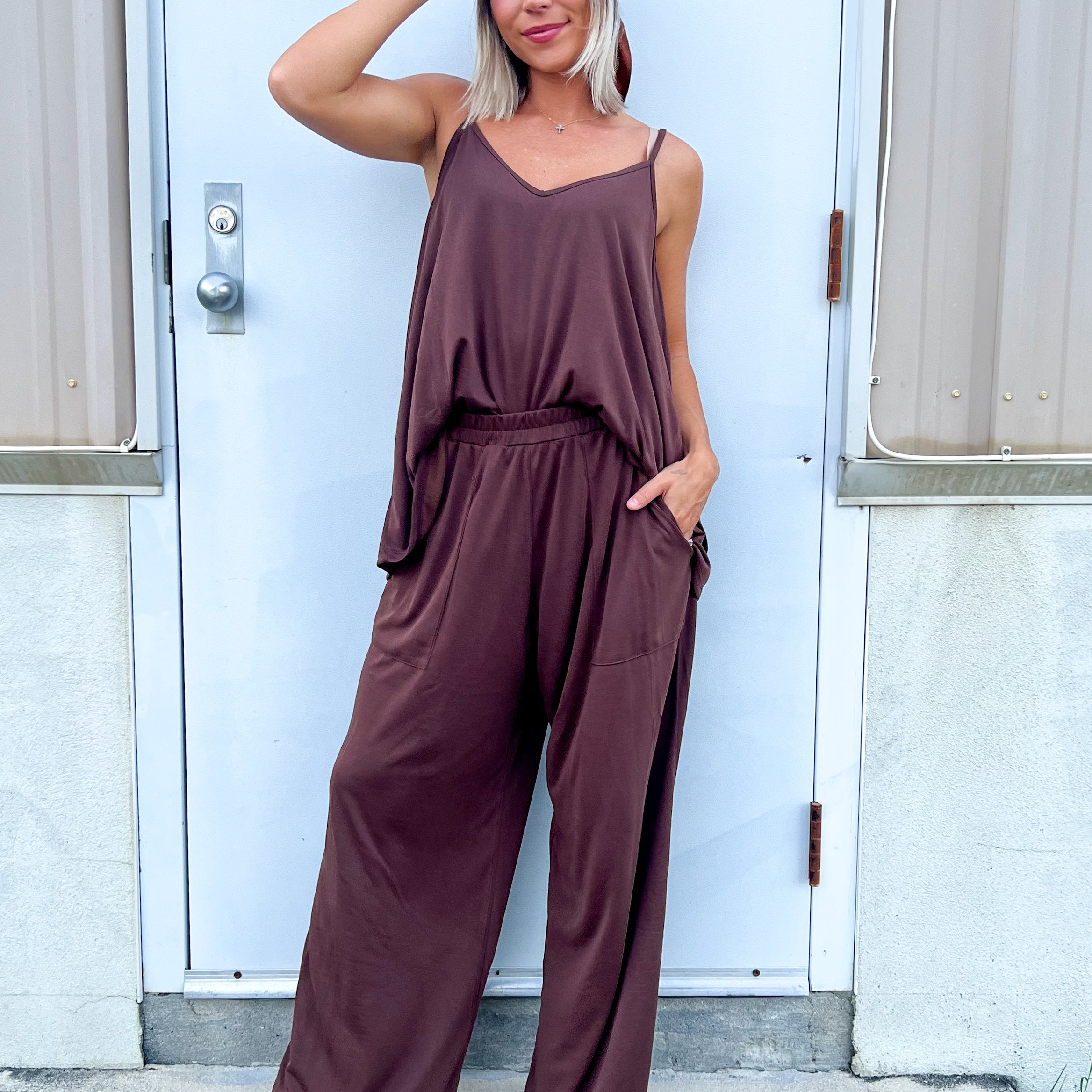 Cocoa Comfort Set-240 Activewear/Sets-BLAKELEY-Heathered Boho Boutique, Women's Fashion and Accessories in Palmetto, FL