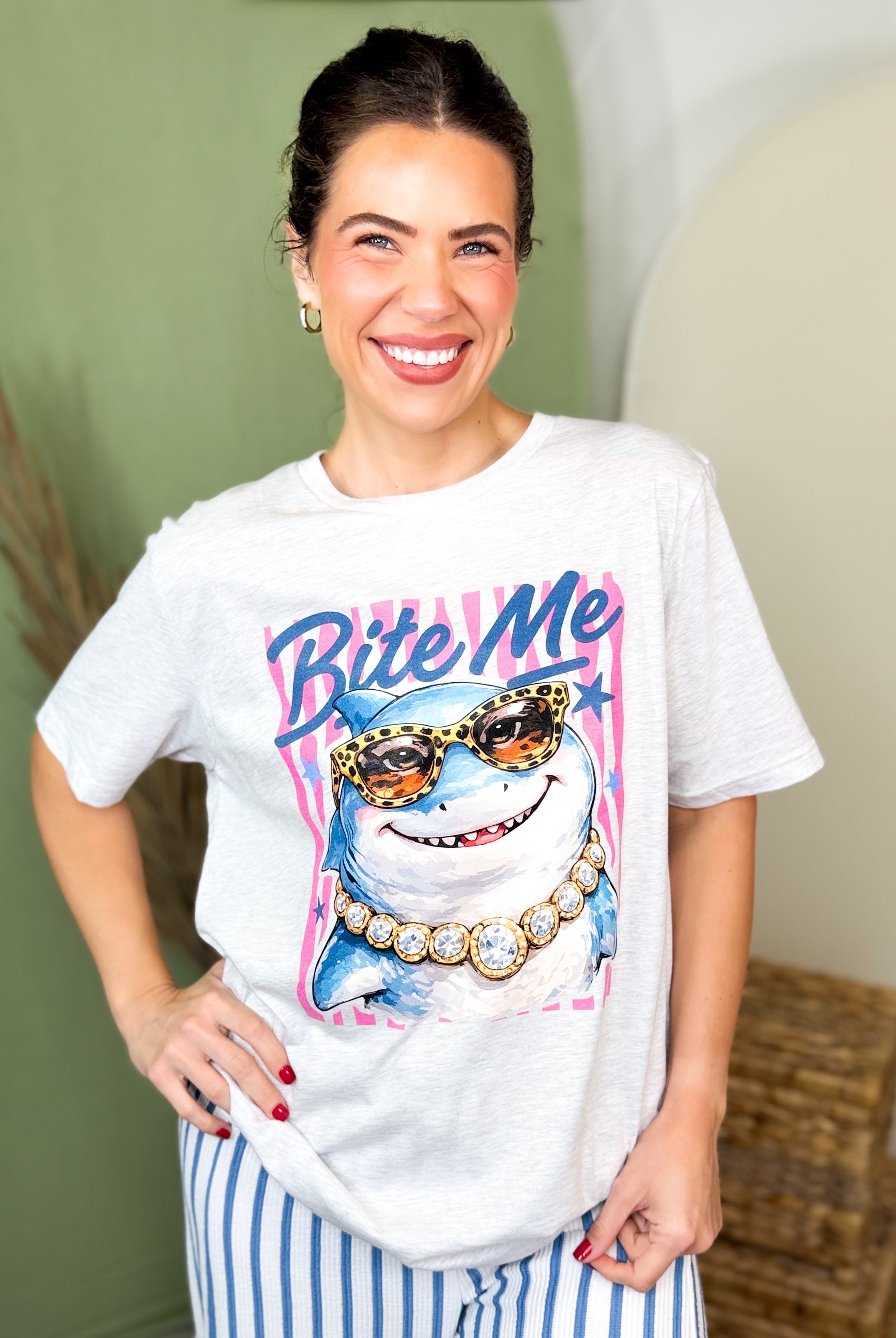 Bite Me Graphic Tee-130 GRAPHIC TEE-Heathered Boho-Heathered Boho Boutique, Women's Fashion and Accessories in Palmetto, FL