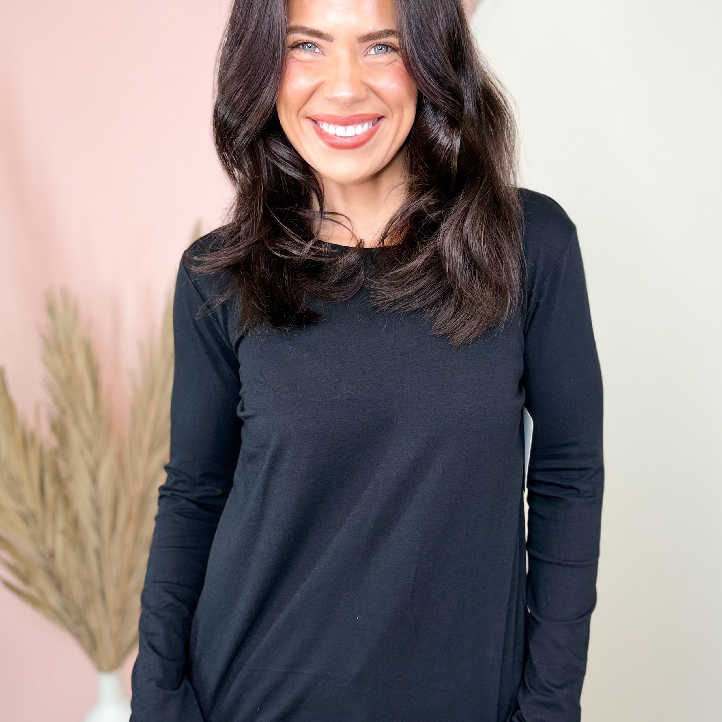 The Everyday Essential Long Sleeve Top-120 LONG SLEEVE TOPS-ZENANA-Heathered Boho Boutique, Women's Fashion and Accessories in Palmetto, FL
