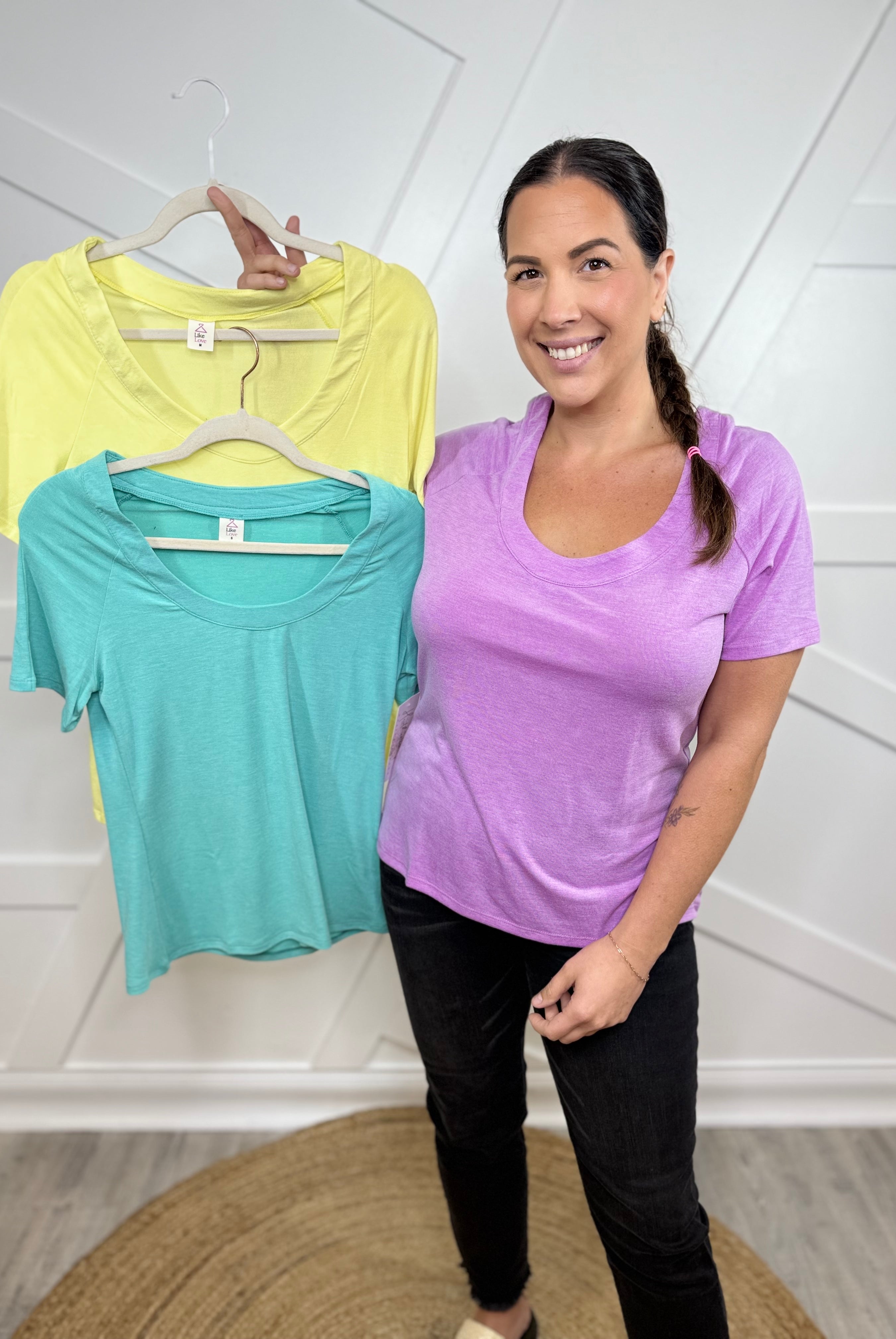 Amuse Me Top-110 SHORT SLEEVE TOP-Sew In Love-Heathered Boho Boutique, Women's Fashion and Accessories in Palmetto, FL