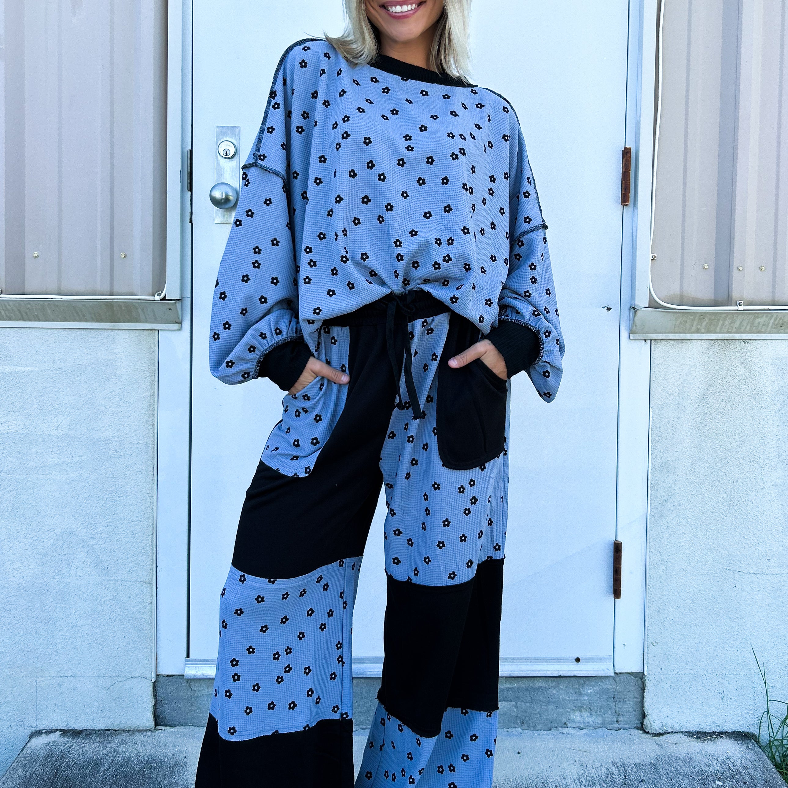 The Blue Skies Pants-150 PANTS-HEIMISH-Heathered Boho Boutique, Women's Fashion and Accessories in Palmetto, FL