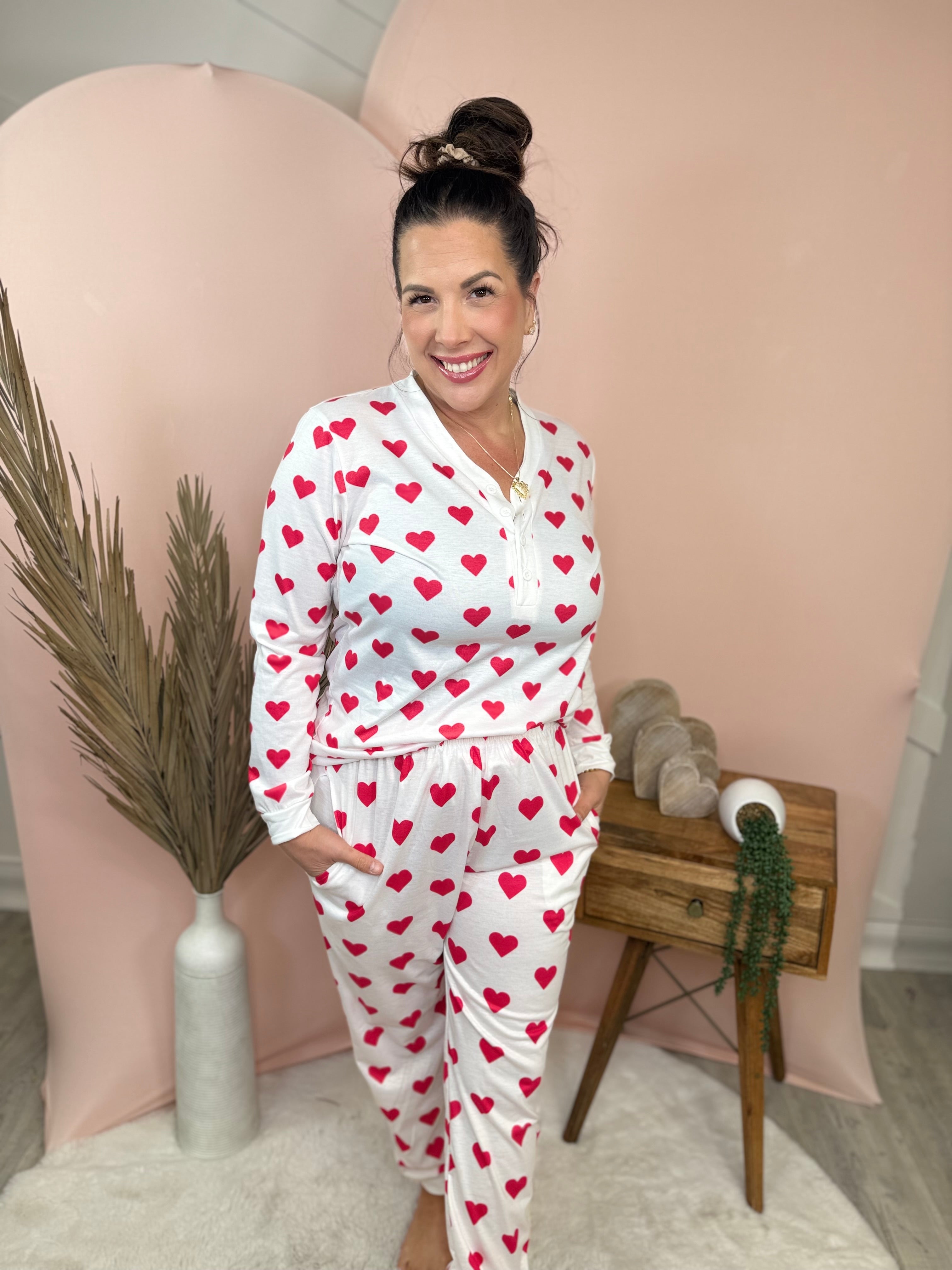 Oh Fresh Love Pajama Set-240 Activewear/Sets-Heathered Boho-Heathered Boho Boutique, Women's Fashion and Accessories in Palmetto, FL