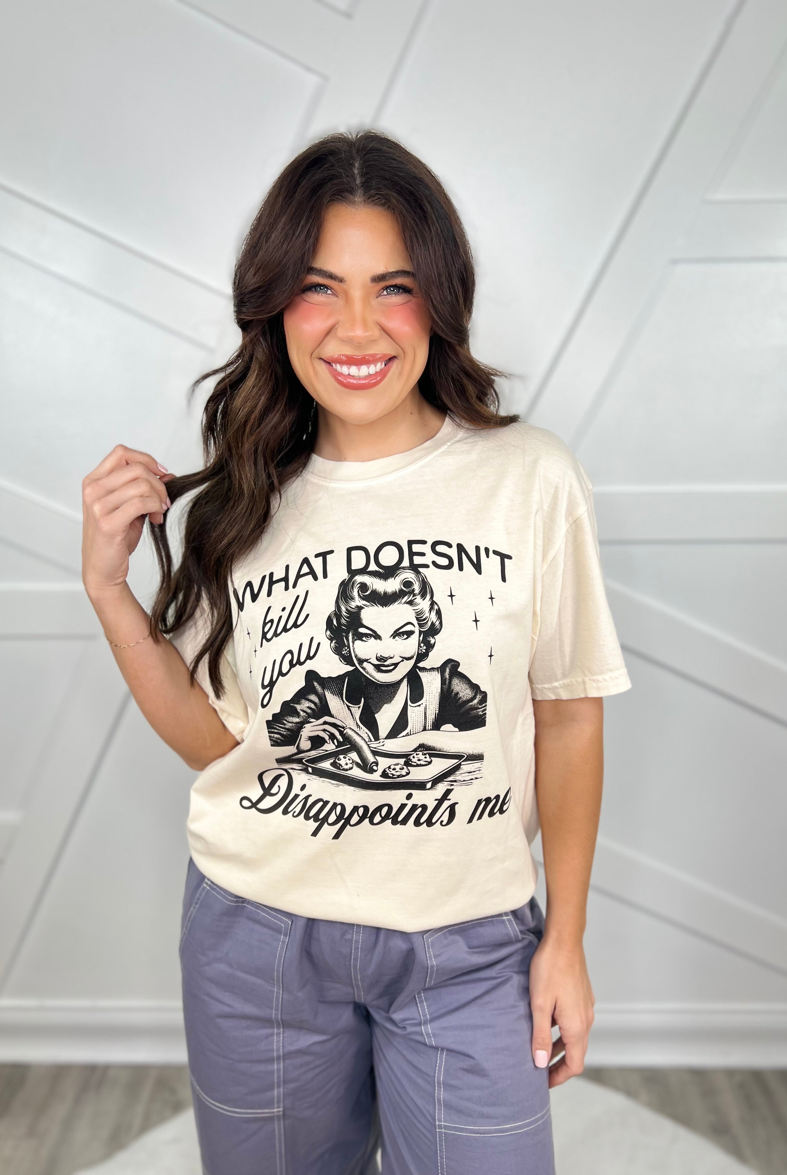 What Doesn't Kill You Graphic Tee-130 Graphic Tees-Heathered Boho-Heathered Boho Boutique, Women's Fashion and Accessories in Palmetto, FL