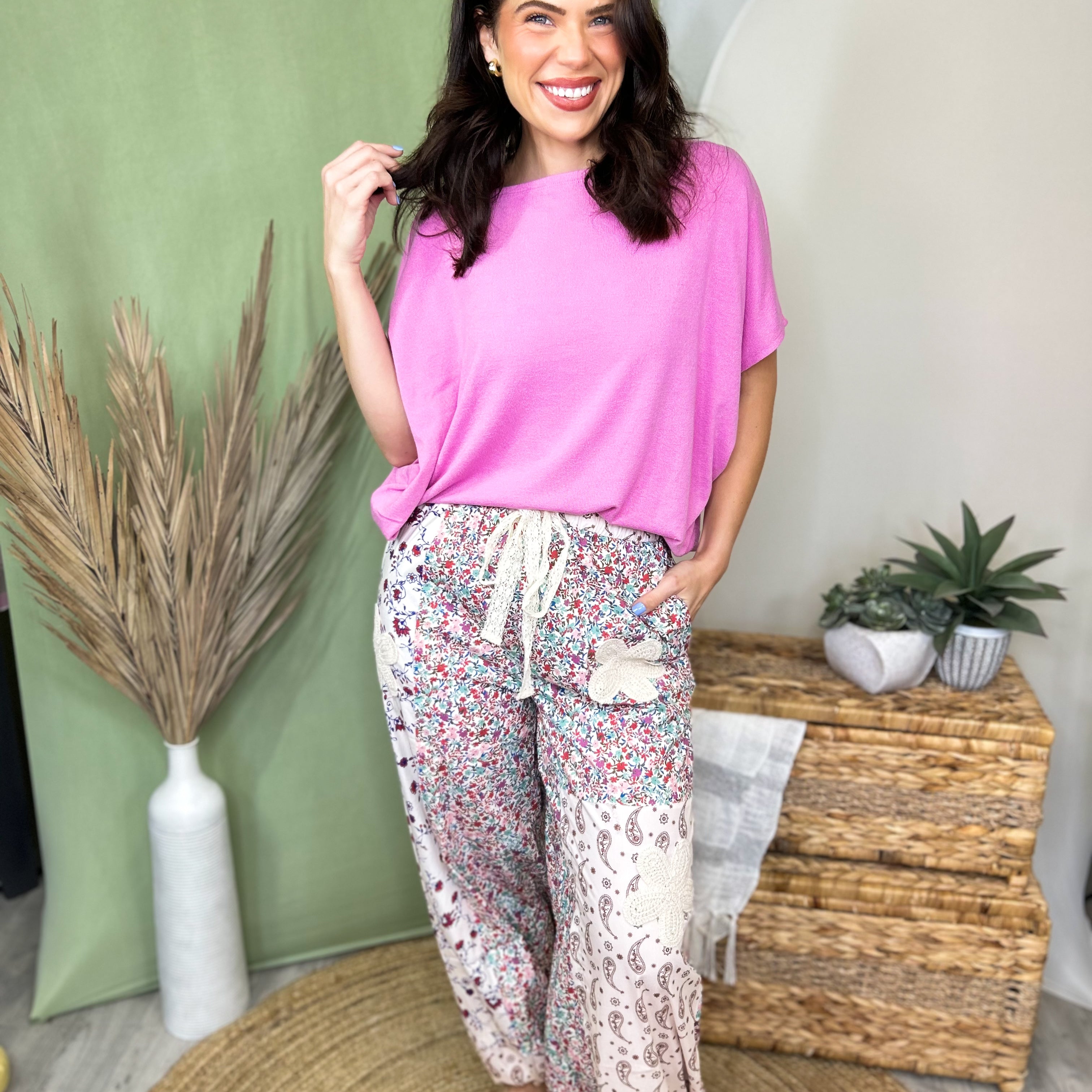 The Gypsy Garden Joggers-150 PANTS-HEIMISH-Heathered Boho Boutique, Women's Fashion and Accessories in Palmetto, FL