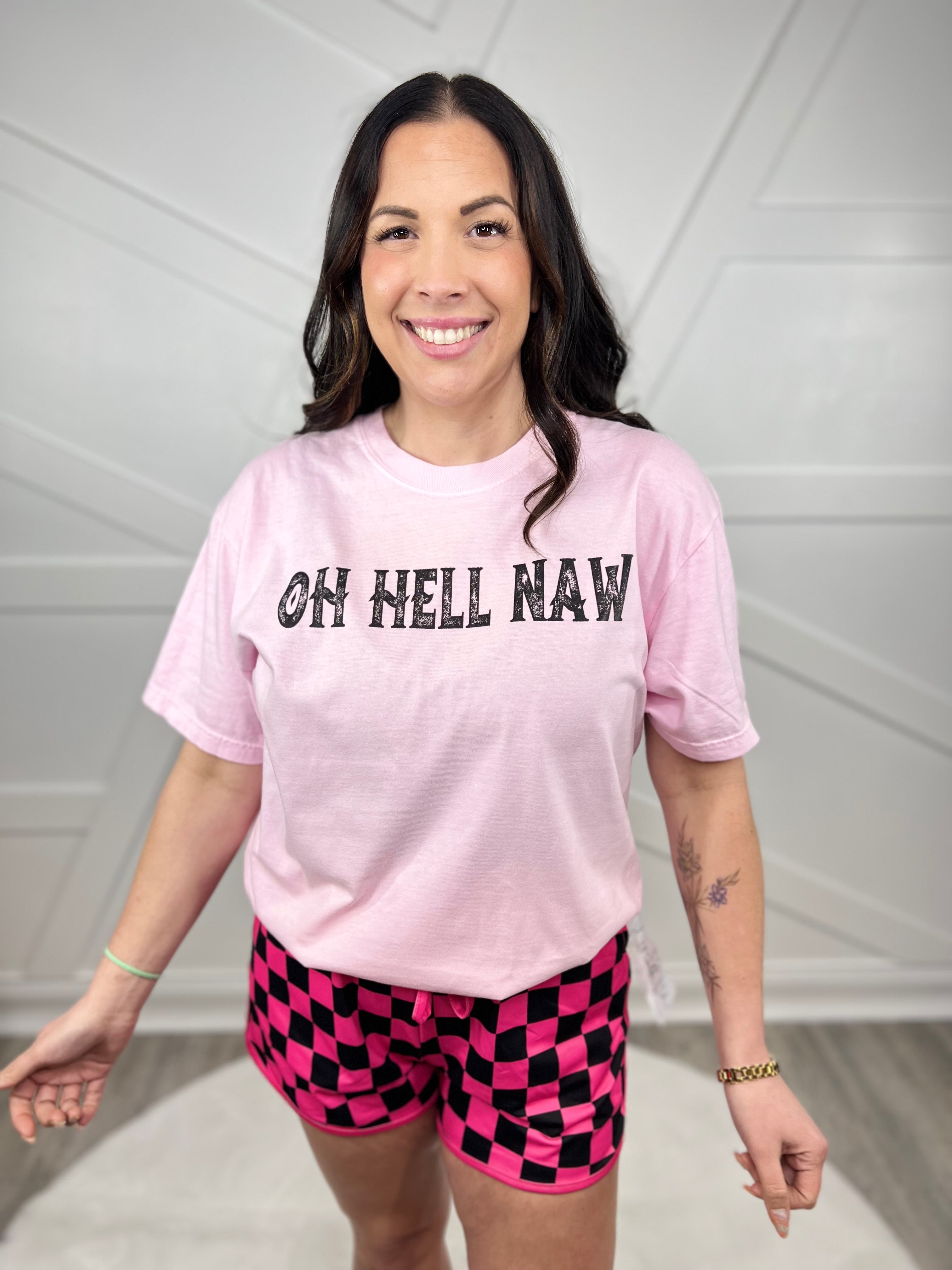 Oh Heck Naw Graphic Tee-130 Graphic Tees-Heathered Boho-Heathered Boho Boutique, Women's Fashion and Accessories in Palmetto, FL