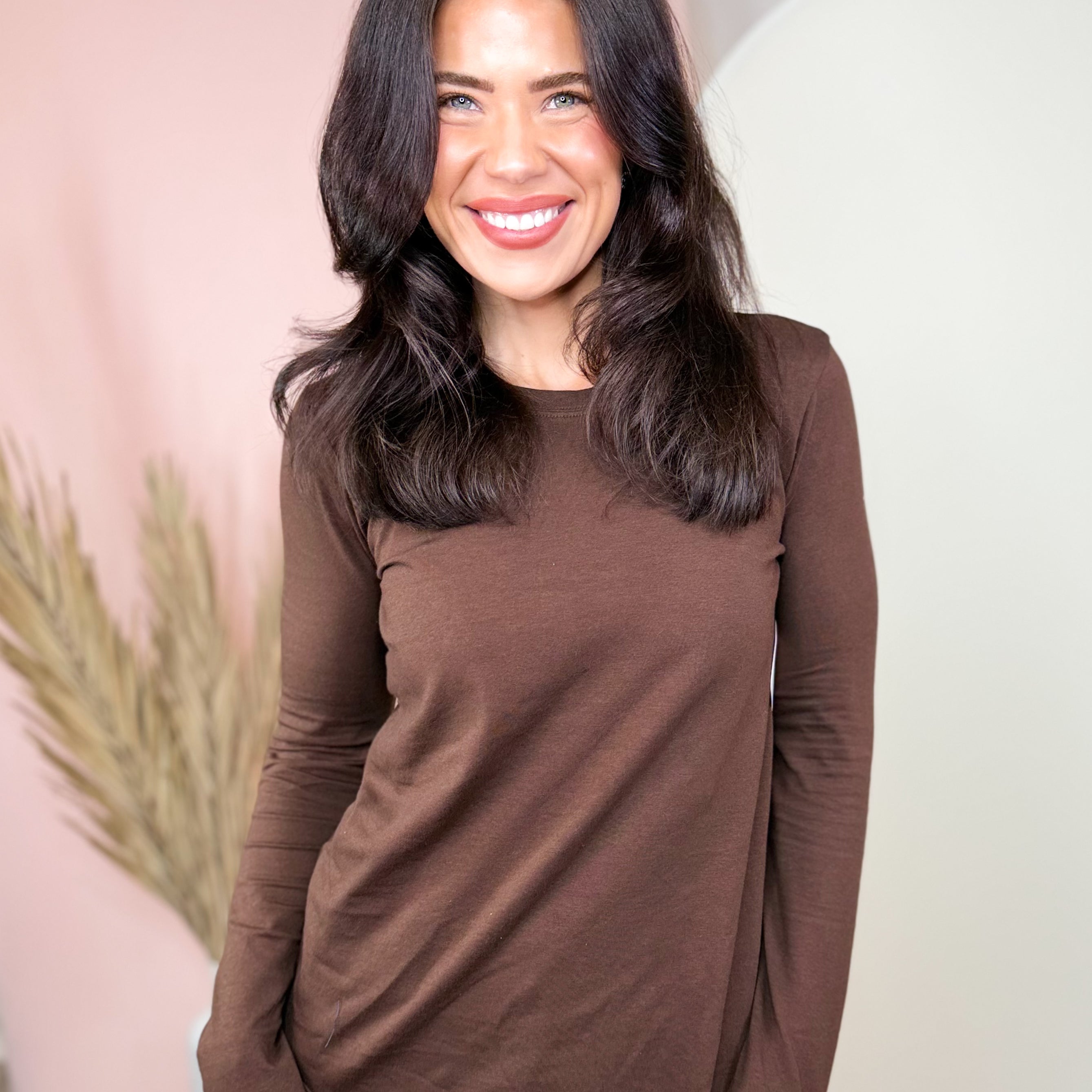 The Everyday Essential Long Sleeve Top-120 LONG SLEEVE TOPS-ZENANA-Heathered Boho Boutique, Women's Fashion and Accessories in Palmetto, FL