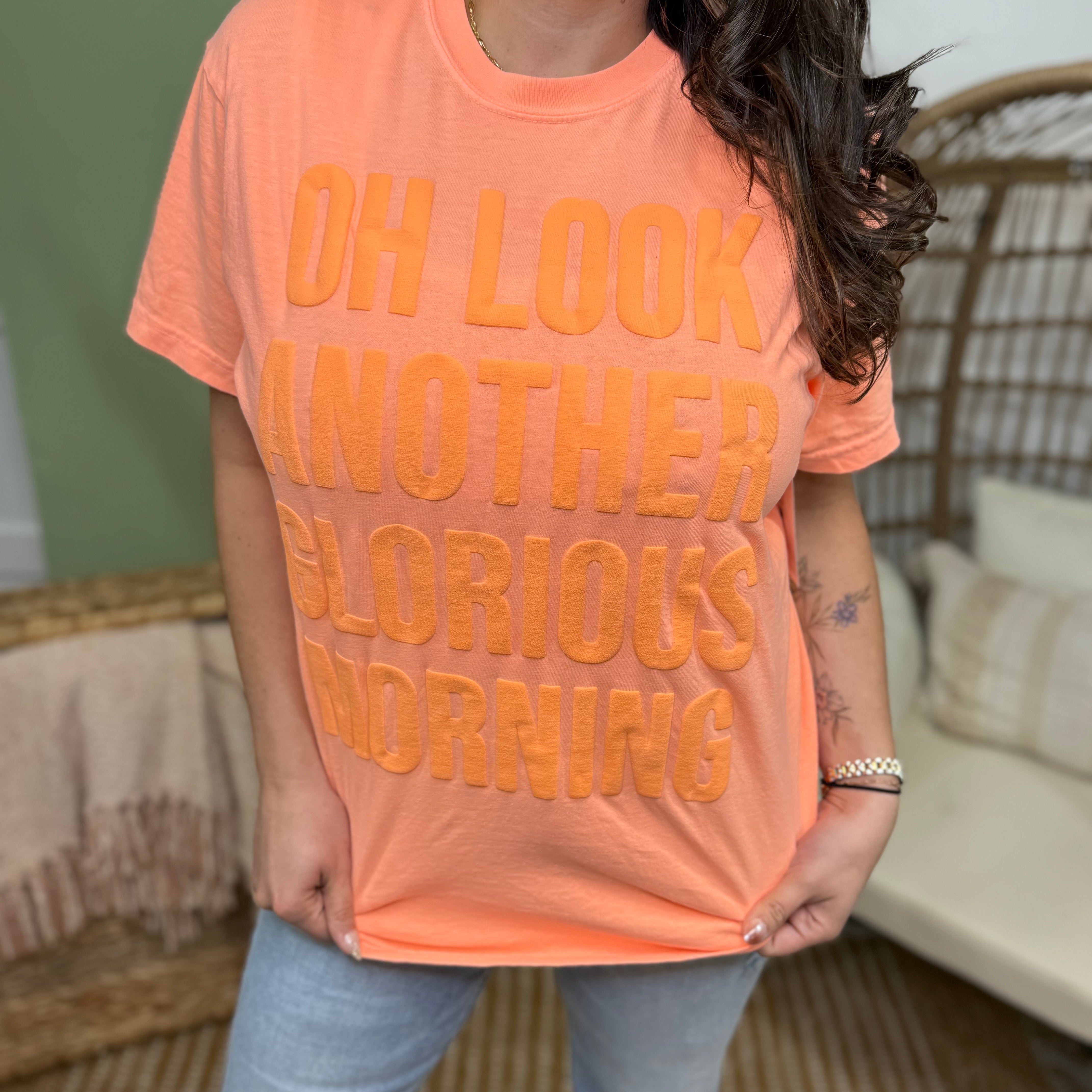 Another Glorious Morning Tee-130 Graphic Tees-Poppy & Pine-Heathered Boho Boutique, Women's Fashion and Accessories in Palmetto, FL