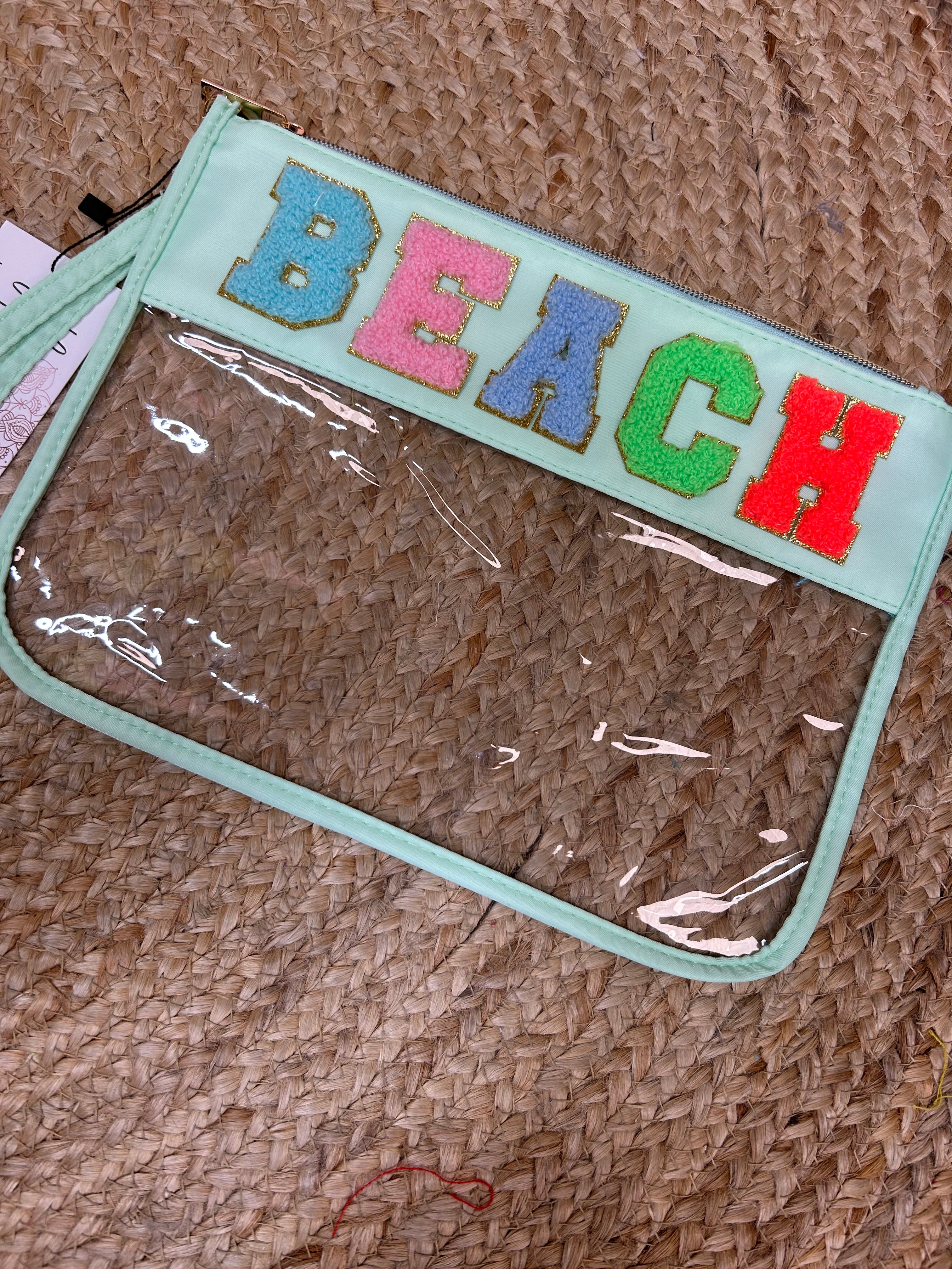 Restock: BEACH Cosmetic Bag-320 Bags-Heathered Boho-Heathered Boho Boutique, Women's Fashion and Accessories in Palmetto, FL