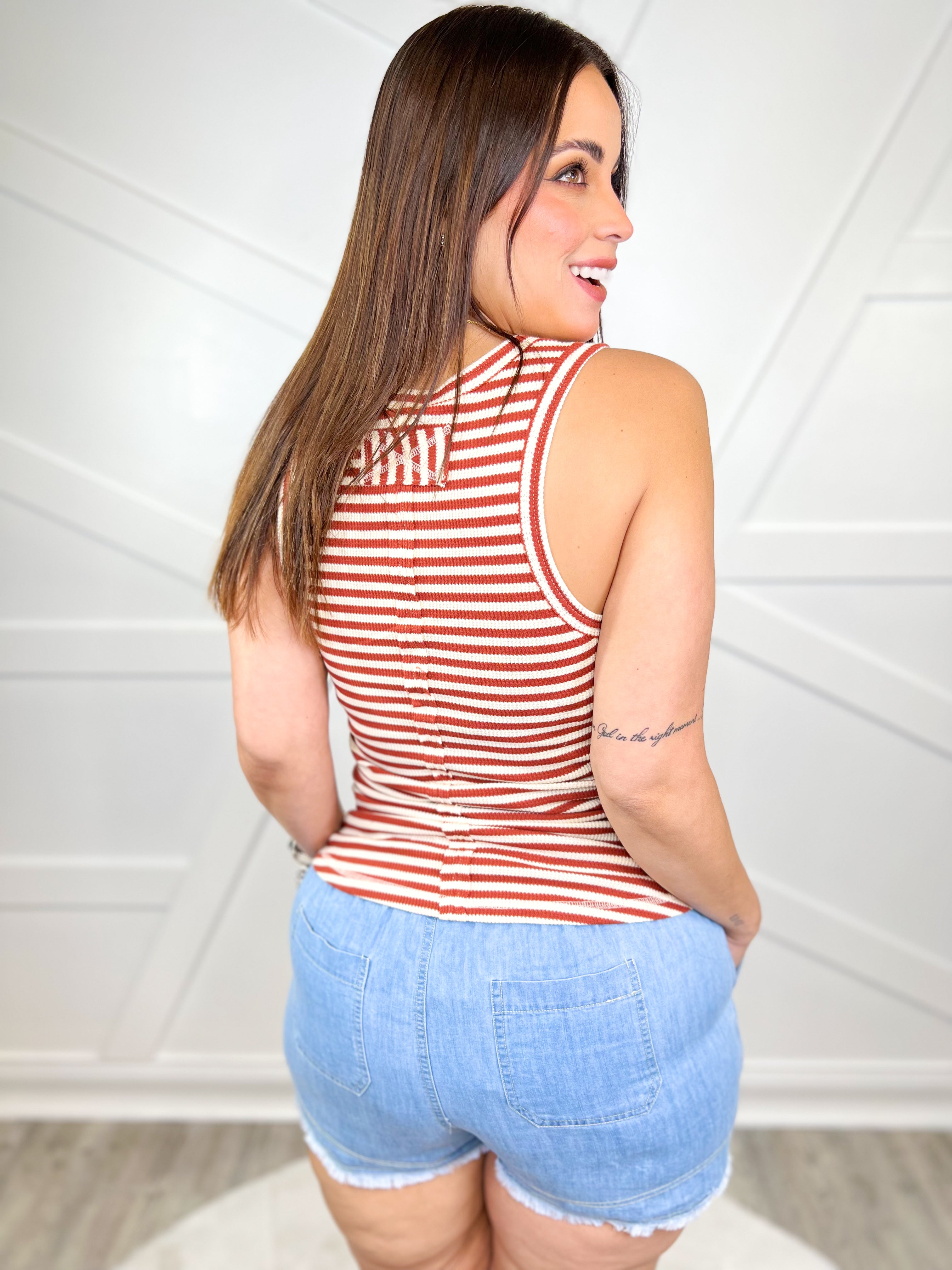 Dionne Striped Tank Top-100 TANK/CROP TOPS-VERY J-Heathered Boho Boutique, Women's Fashion and Accessories in Palmetto, FL