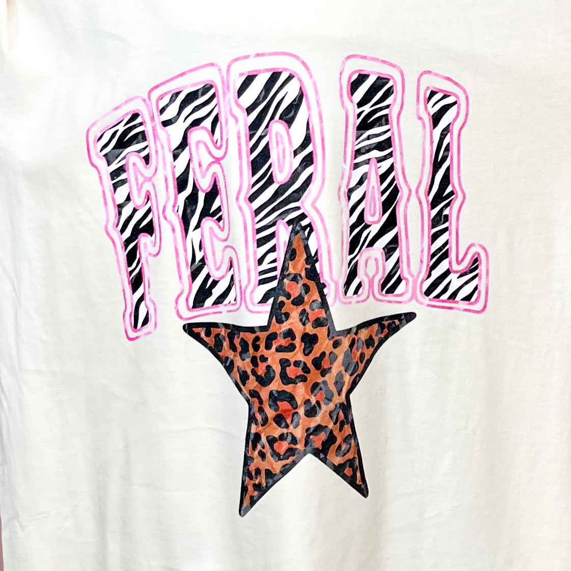 Animal Print Feral Graphic Tee-130 Graphic Tees-Heathered Boho-Heathered Boho Boutique, Women's Fashion and Accessories in Palmetto, FL