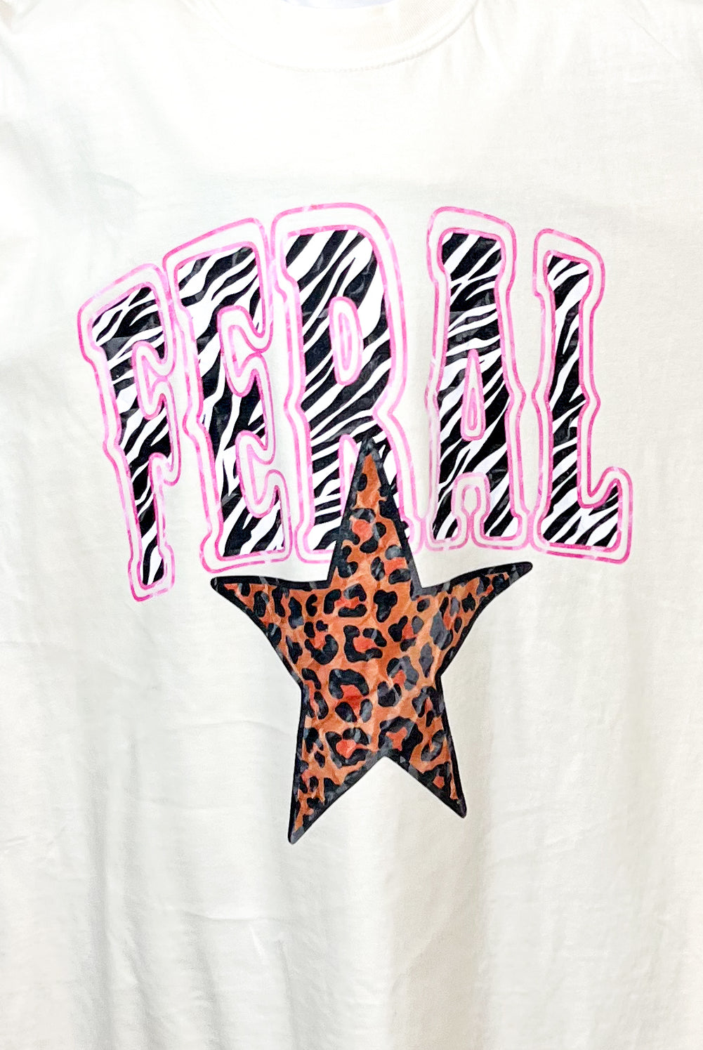 Animal Print Feral Graphic Tee-130 Graphic Tees-Heathered Boho-Heathered Boho Boutique, Women's Fashion and Accessories in Palmetto, FL