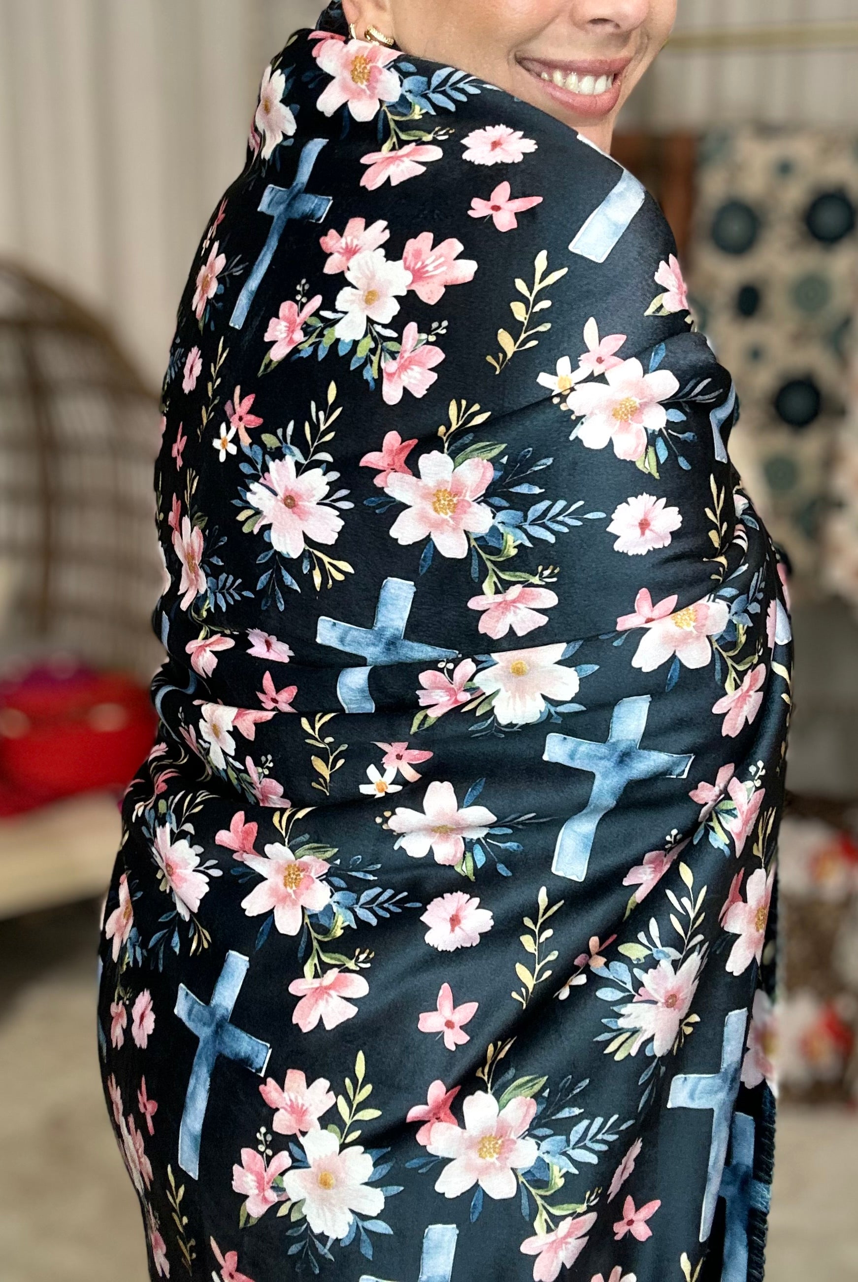 The Divine Bloom Cloud Luxe Blanket-340 Other Accessories-Heathered Boho-Heathered Boho Boutique, Women's Fashion and Accessories in Palmetto, FL