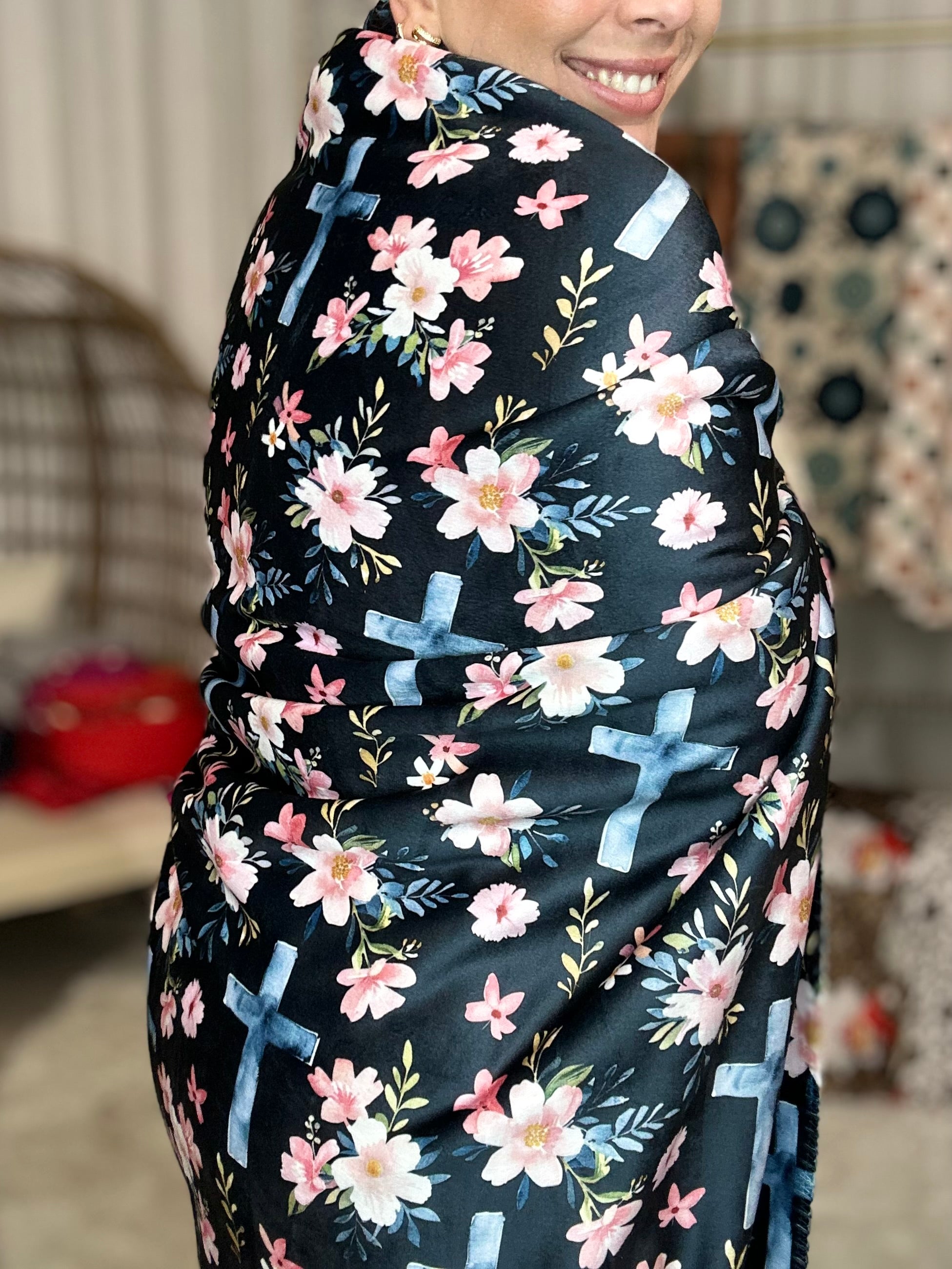 The Divine Bloom Cloud Luxe Blanket-340 Other Accessories-Heathered Boho-Heathered Boho Boutique, Women's Fashion and Accessories in Palmetto, FL