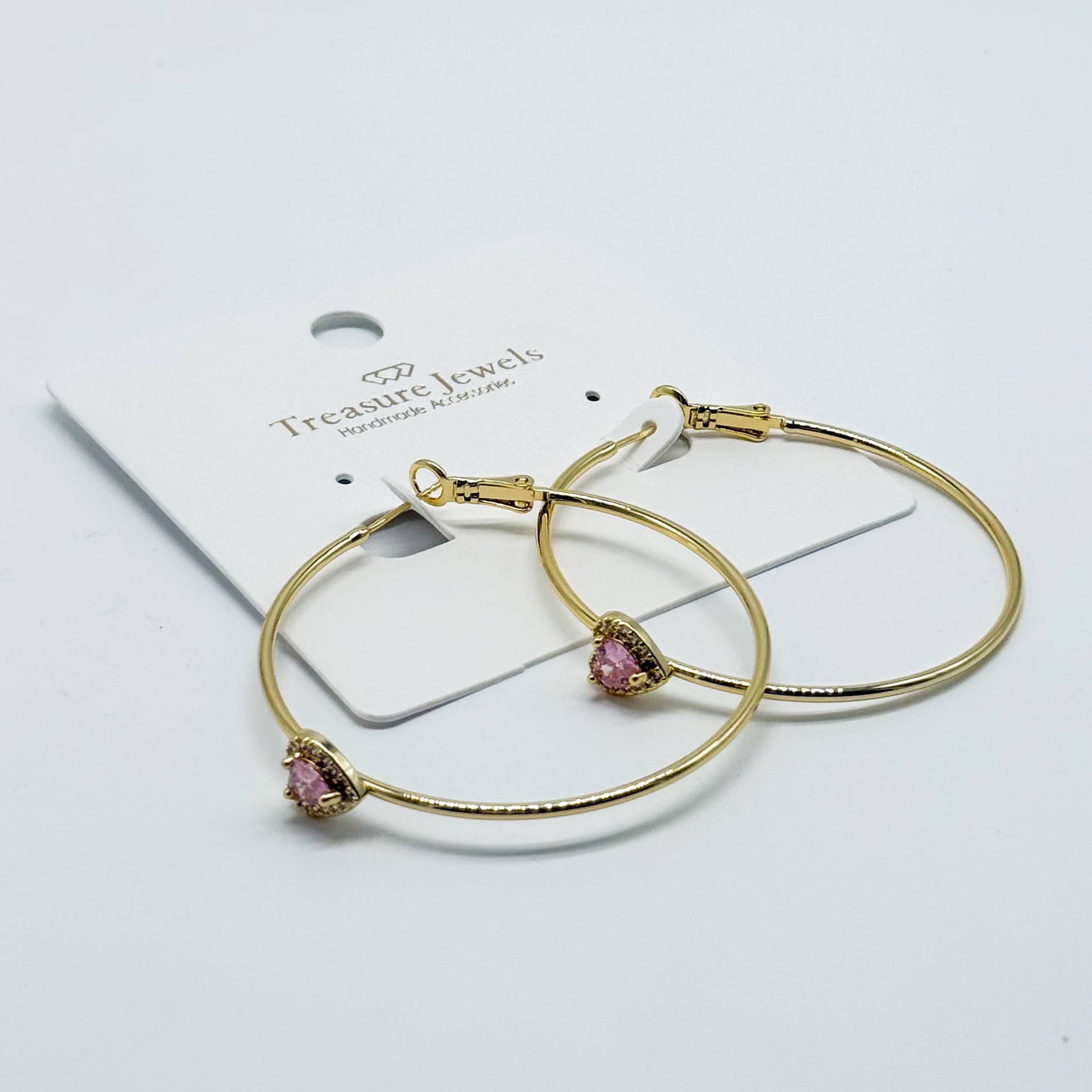 DOORBUSTER: Radiance Heart Hoop-310 Jewelry-Treasure Jewels-Heathered Boho Boutique, Women's Fashion and Accessories in Palmetto, FL